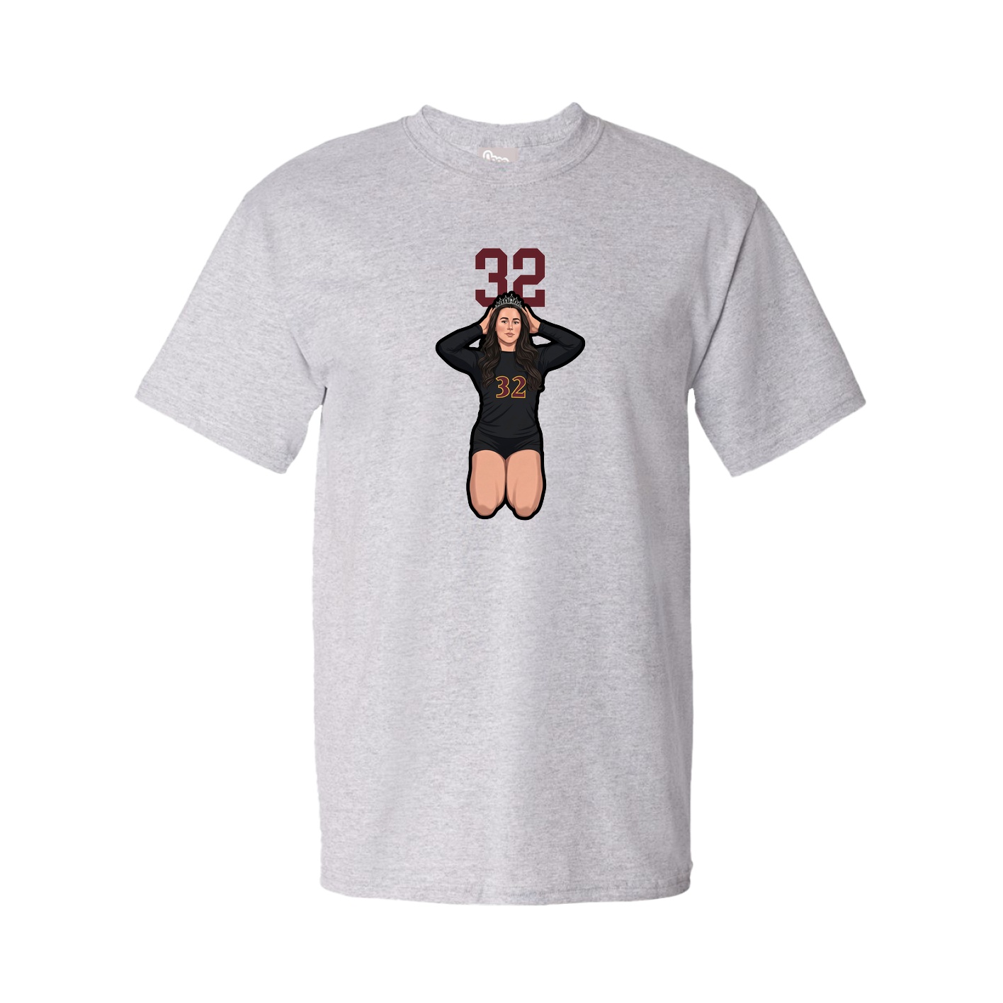 Youth Tee — Number Top in Grey