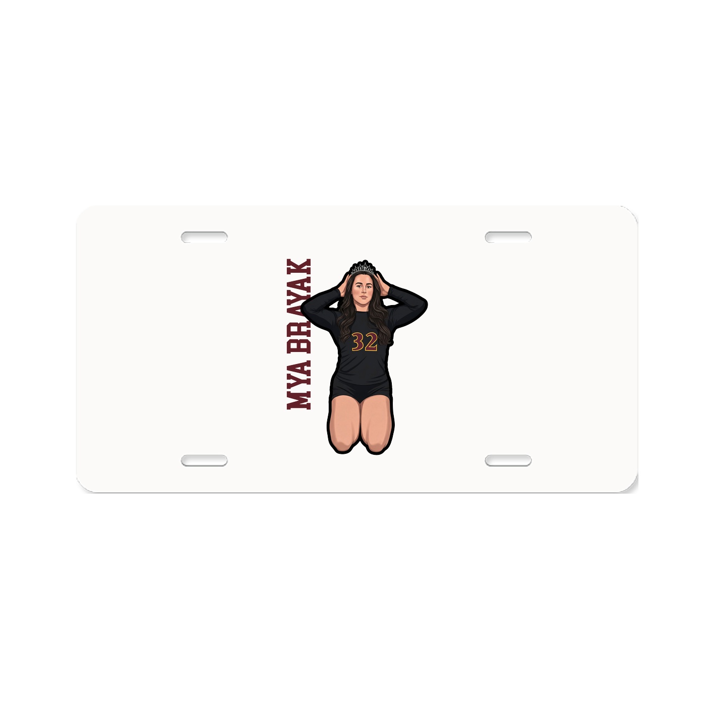 License Plate — Name Vertical in Classic