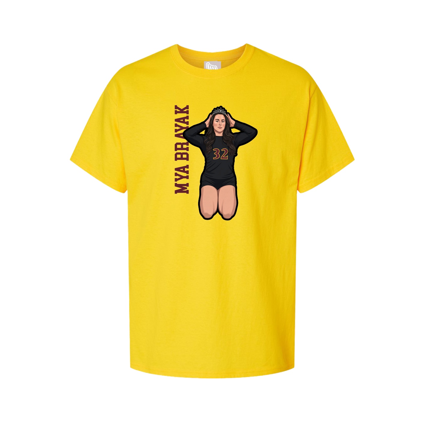Youth Tee — Name Vertical in Gold
