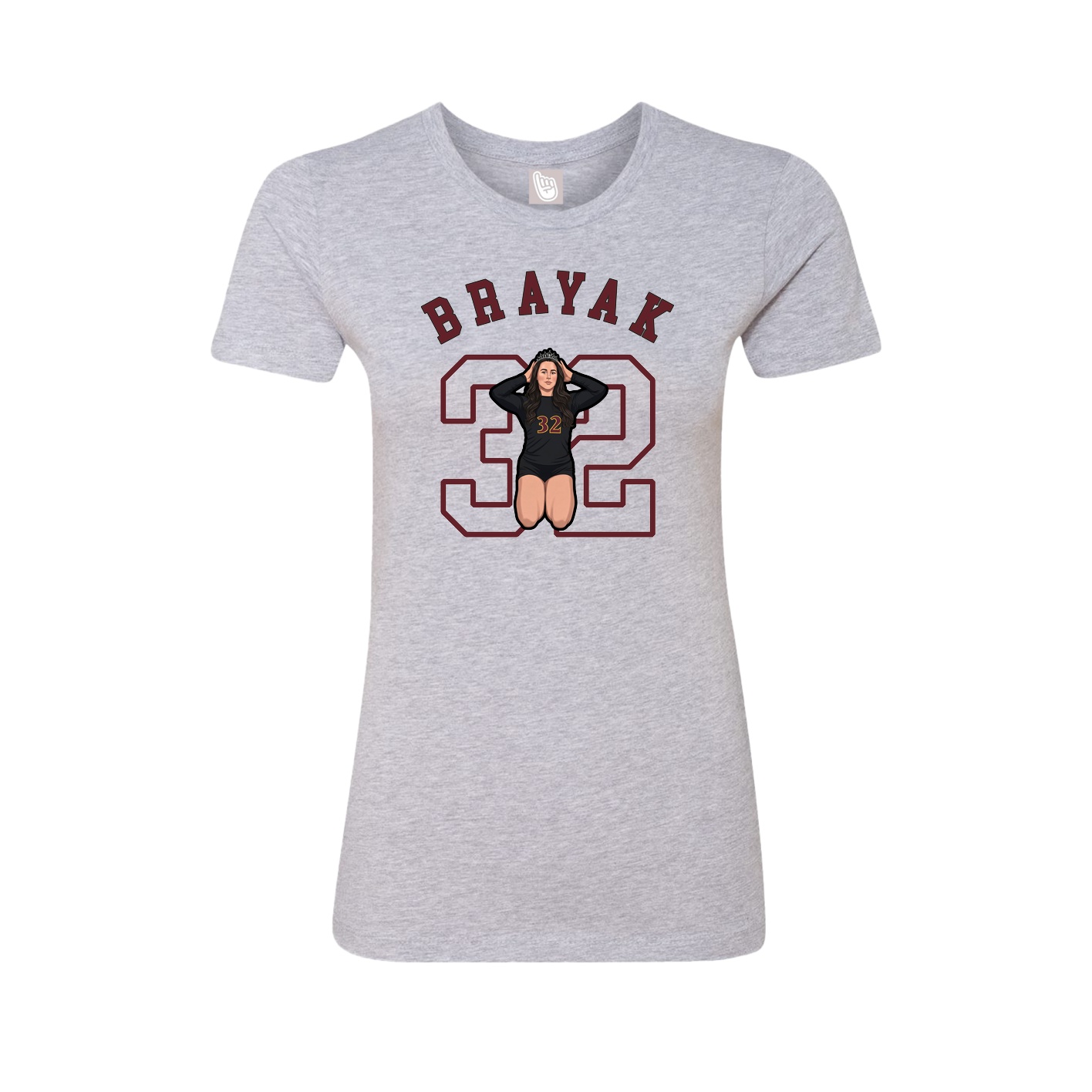 Fitted Women's Tee — Shirsey Arch in Grey