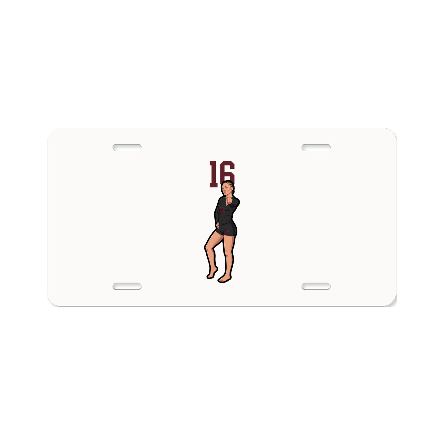 License Plate — Number Top in Classic