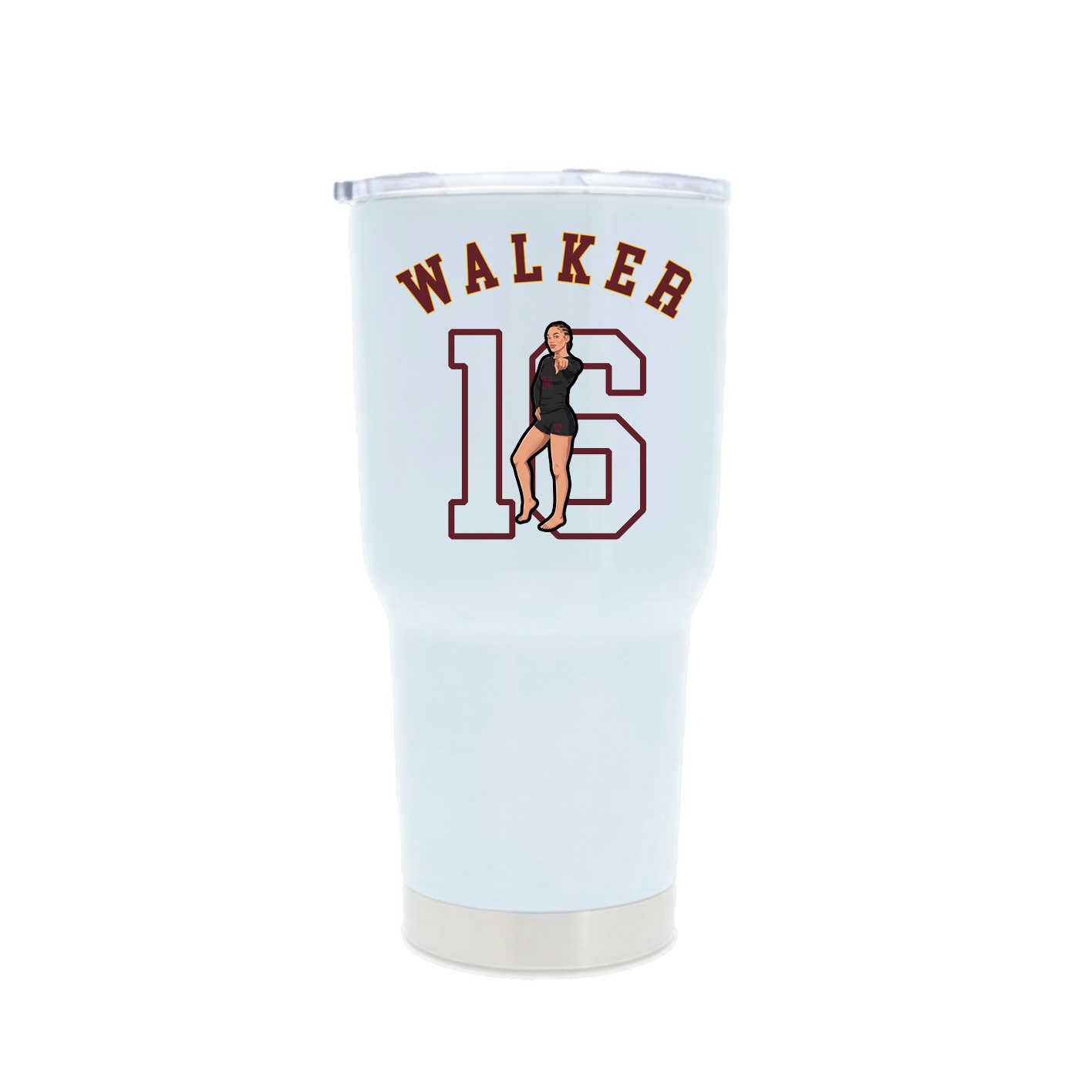 30oz Stainless Steel Tumbler — Shirsey Arch in White