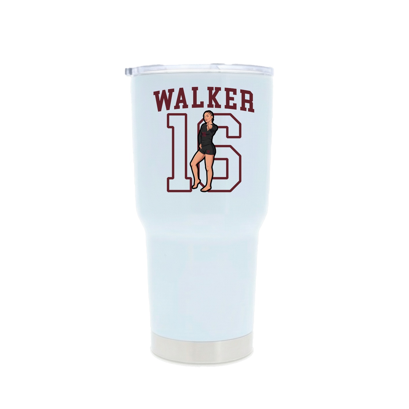30oz Stainless Steel Tumbler — Shirsey in White