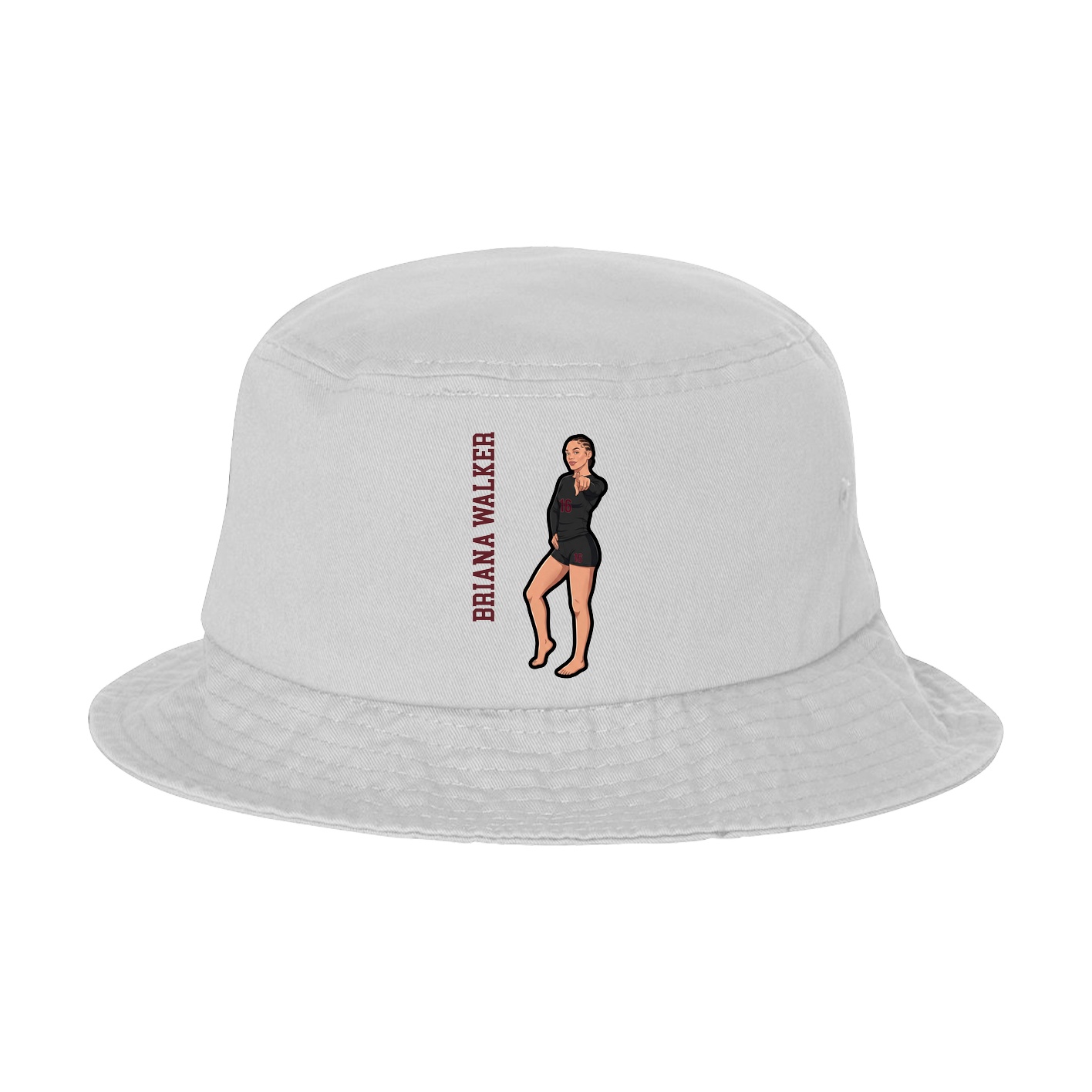 Bucket Cap — Name Vertical in White
