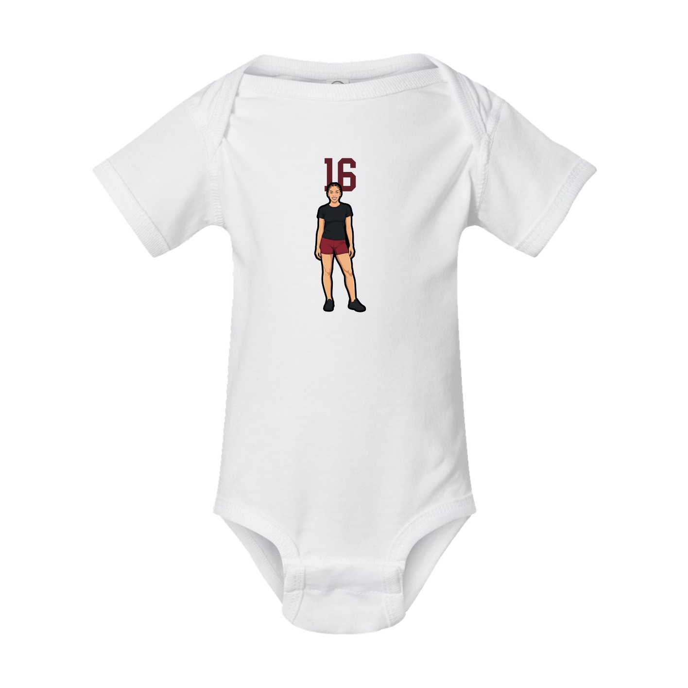 Baby Onesie — Number Top in White
