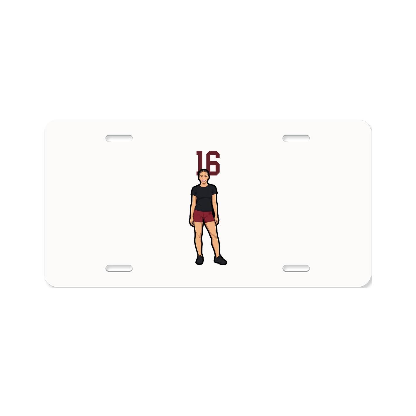 License Plate — Number Top in Classic