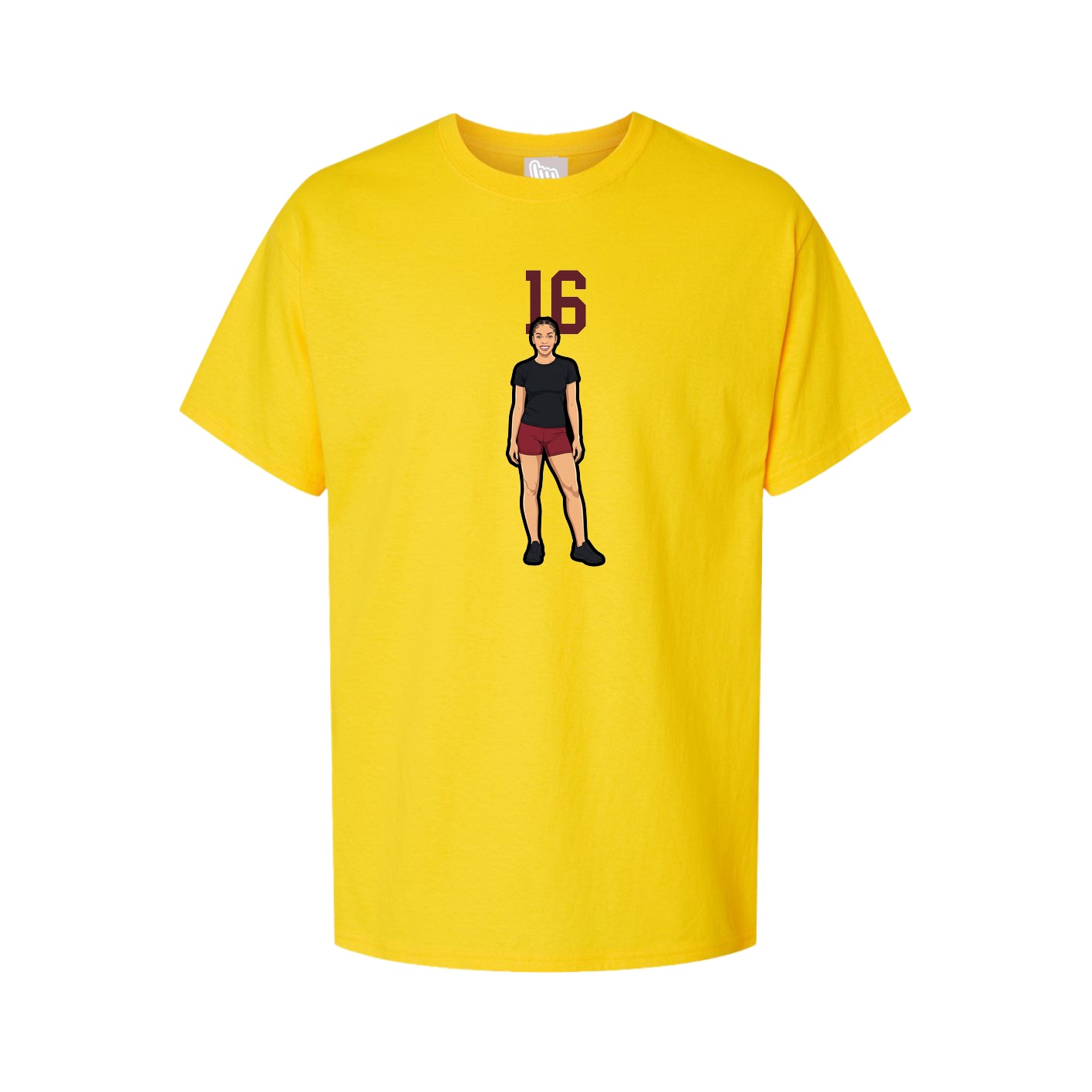 Youth Tee — Number Top in Gold