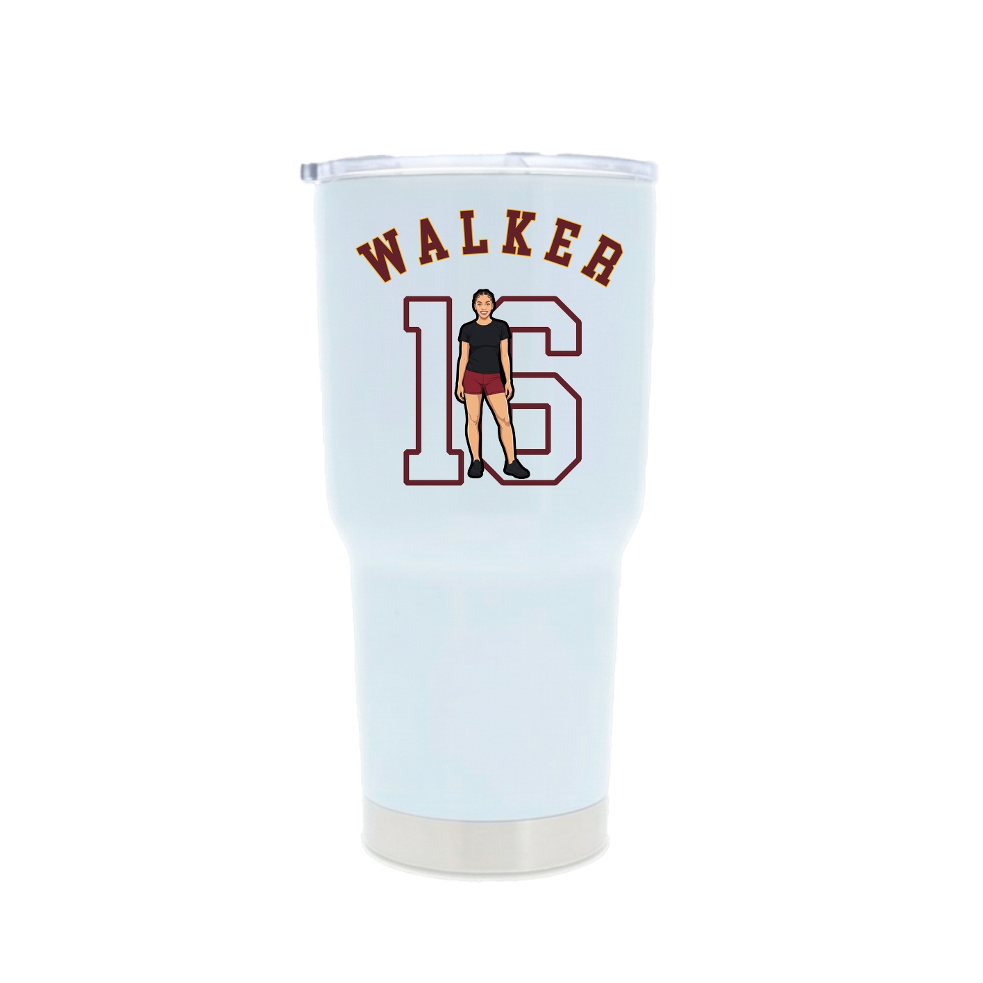 30oz Stainless Steel Tumbler — Shirsey Arch in White