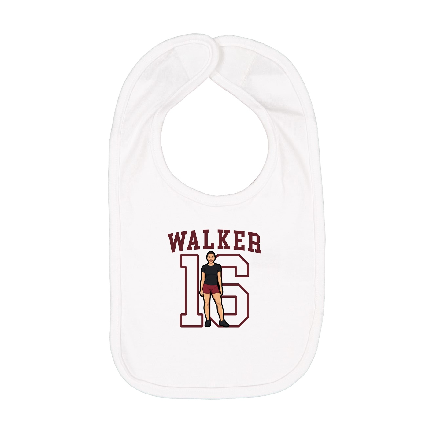 Infant Bib — Shirsey in White