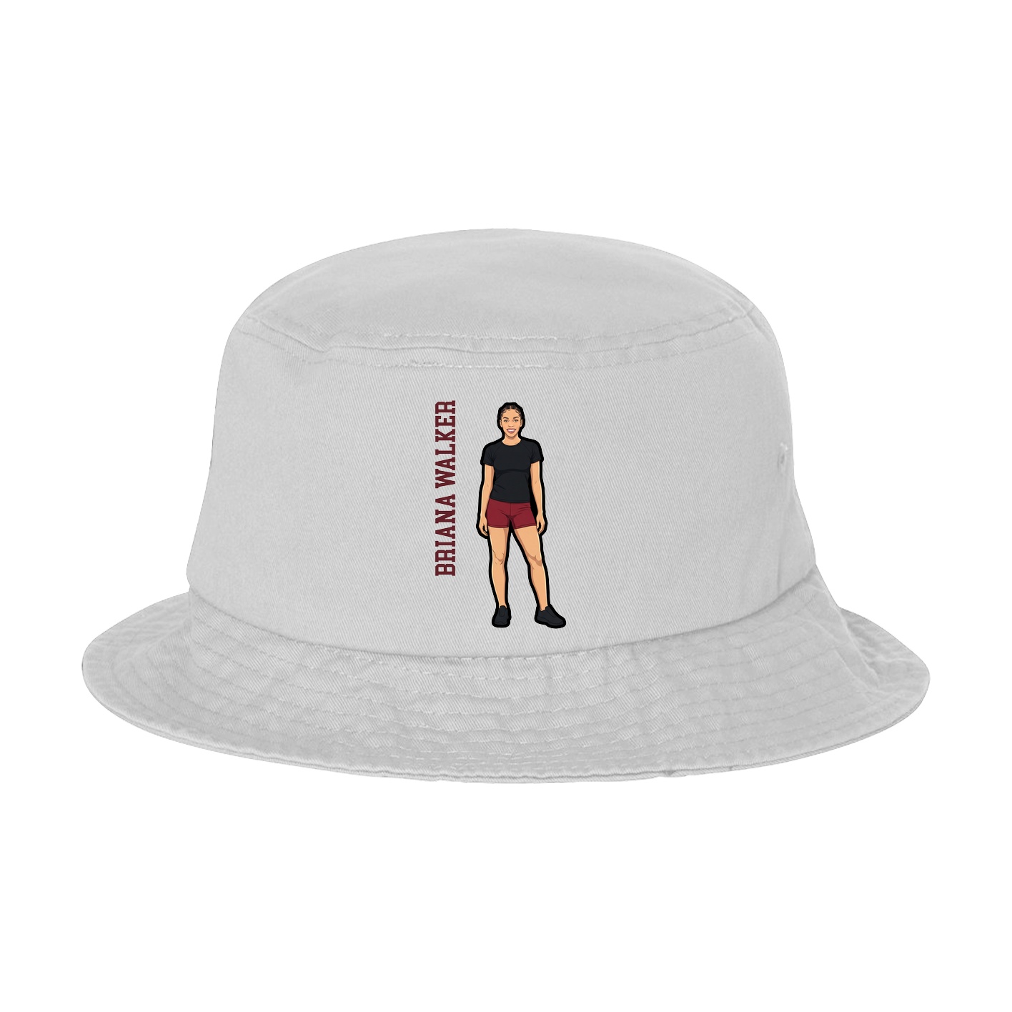 Bucket Cap — Name Vertical in White
