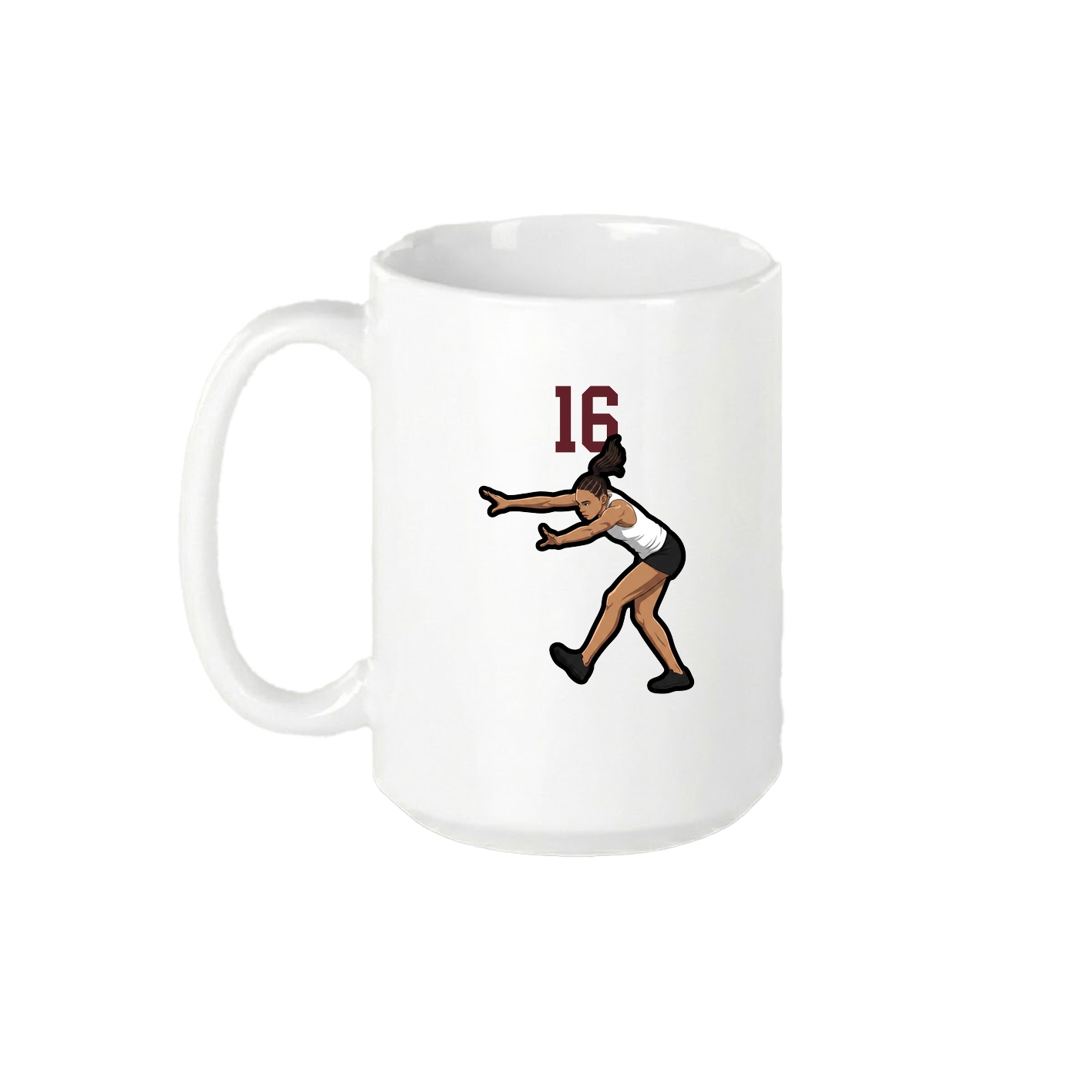 15oz Coffee Mug — Number Top in White