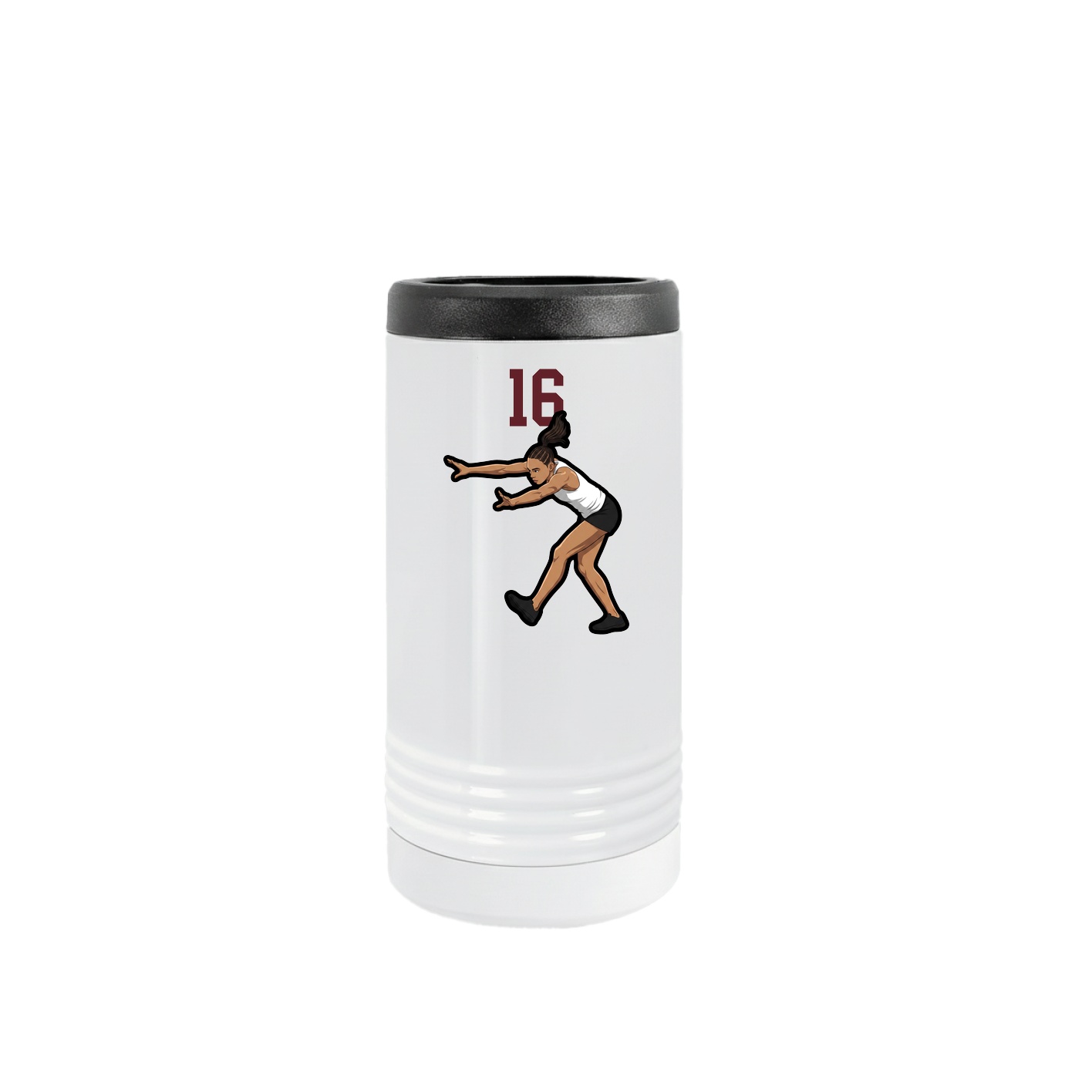 Slim Beverage Holder — Number Top in White