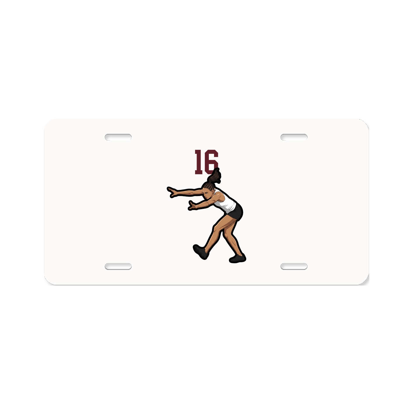 License Plate — Number Top in Classic