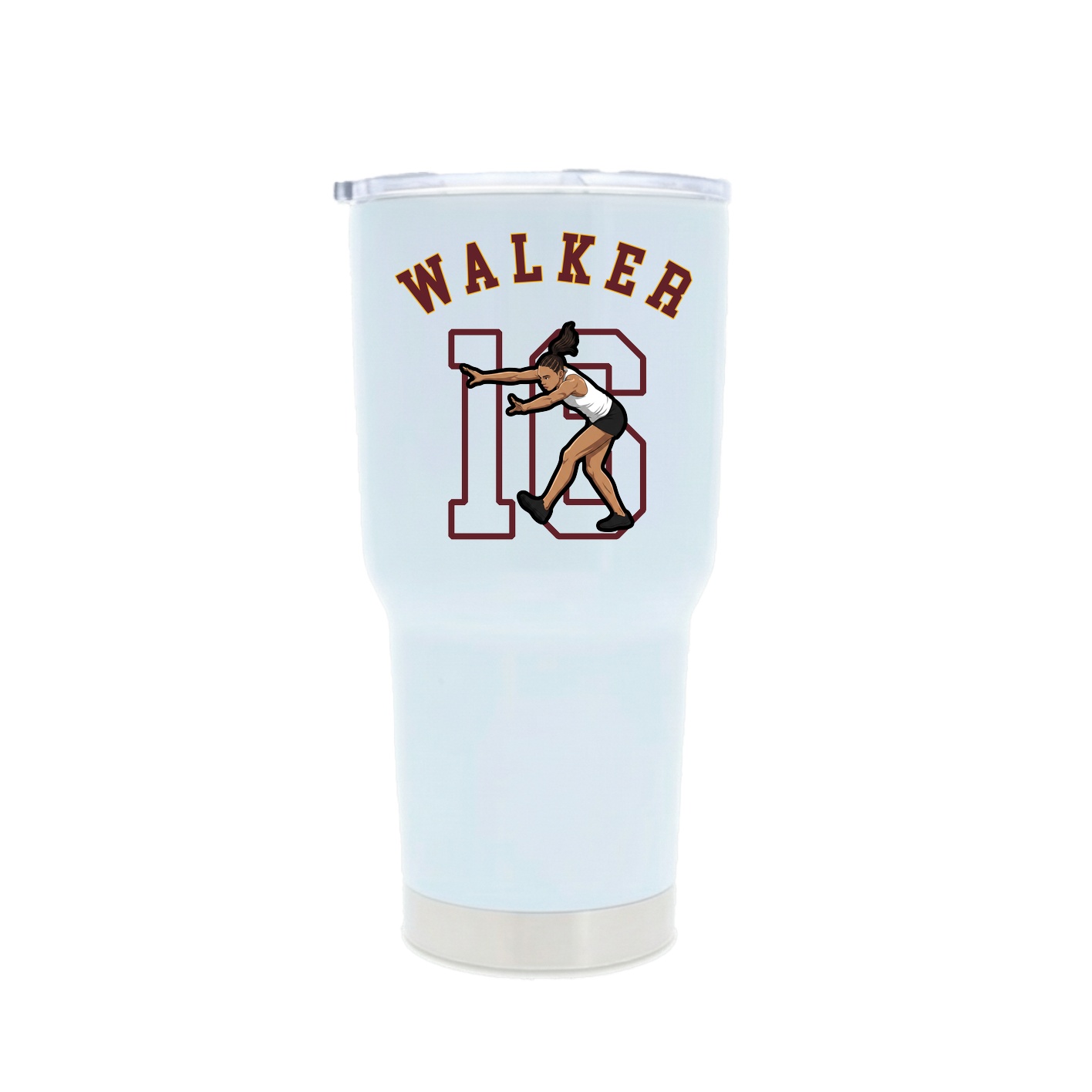 30oz Stainless Steel Tumbler — Shirsey Arch in White