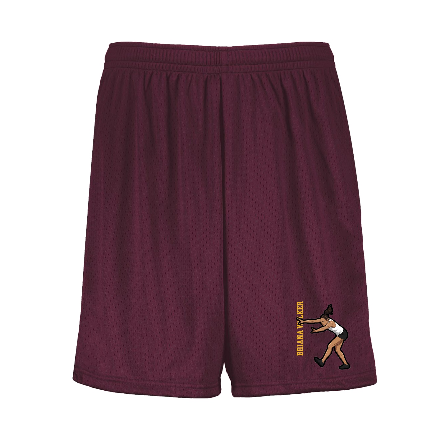 Shorts — Name Vertical in Maroon