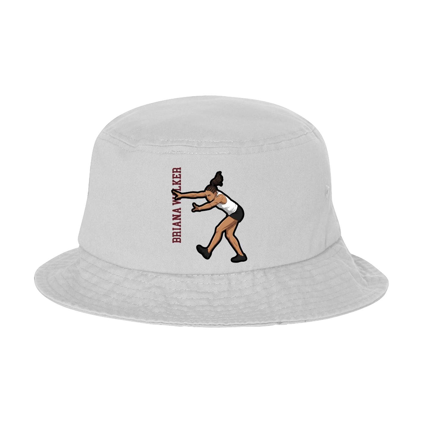 Bucket Cap — Name Vertical in White