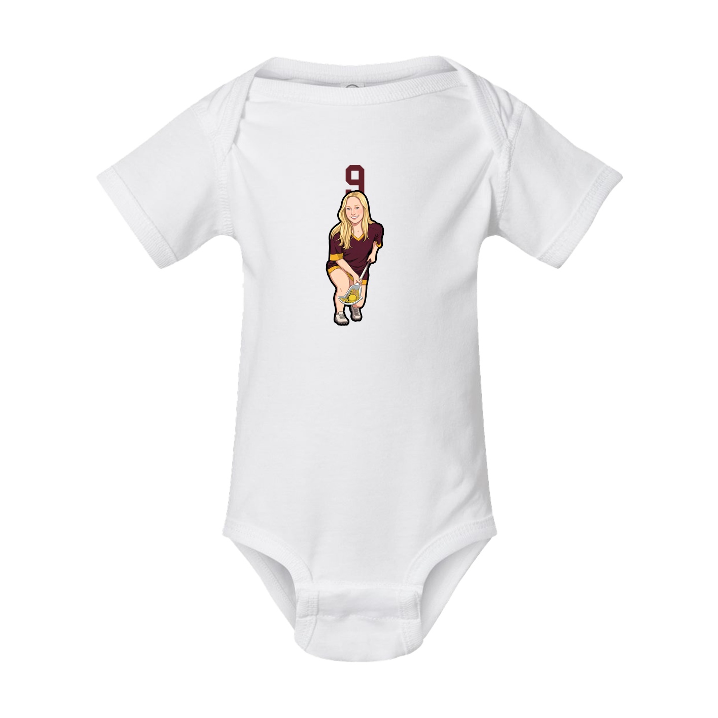 Baby Onesie — Number Top in White