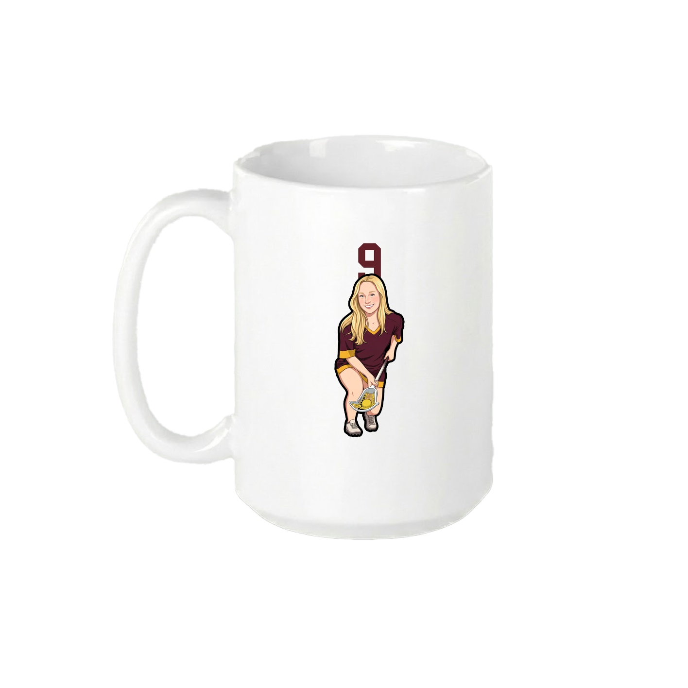 15oz Coffee Mug — Number Top in White