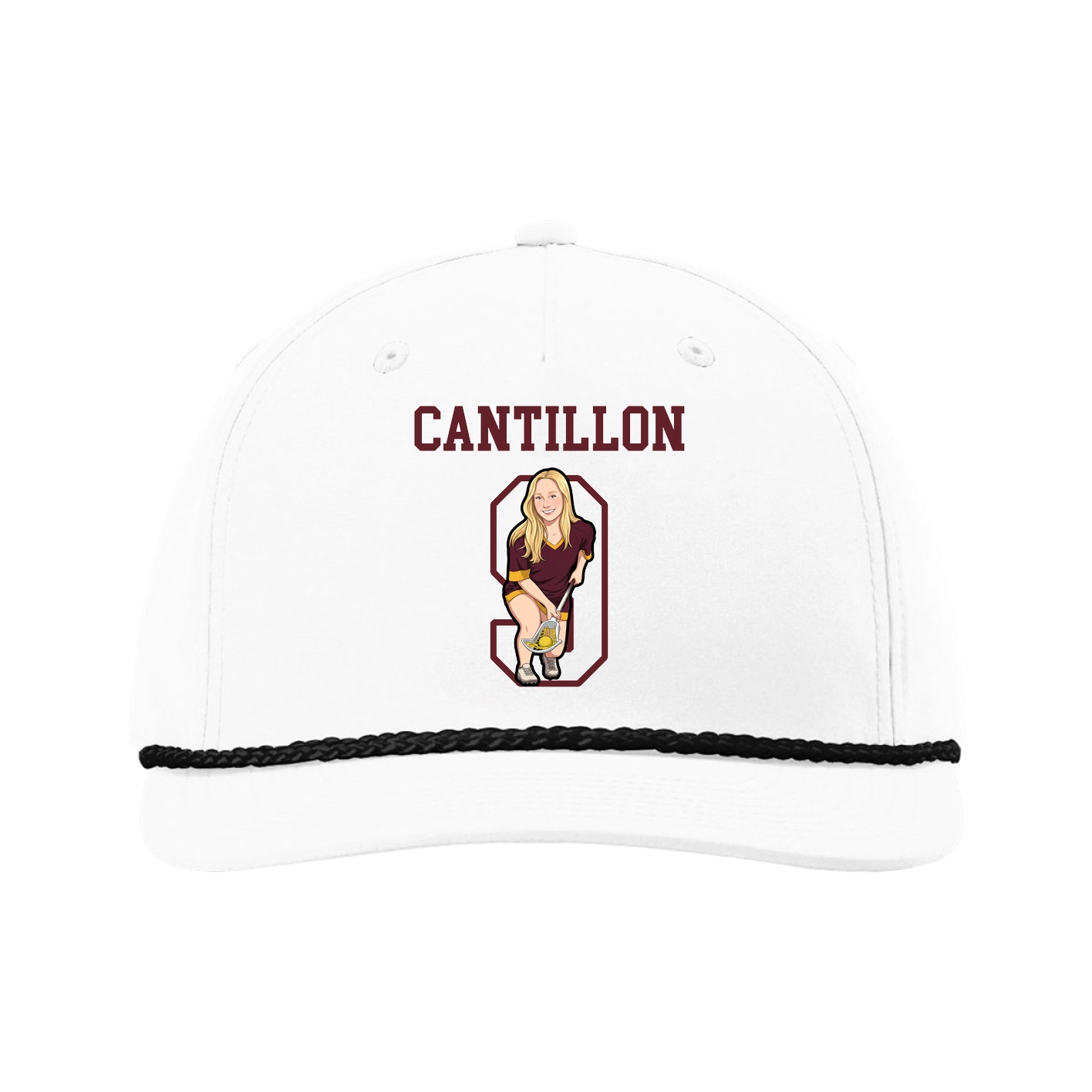 Five-Panel Classic Rope Cap — Shirsey in White