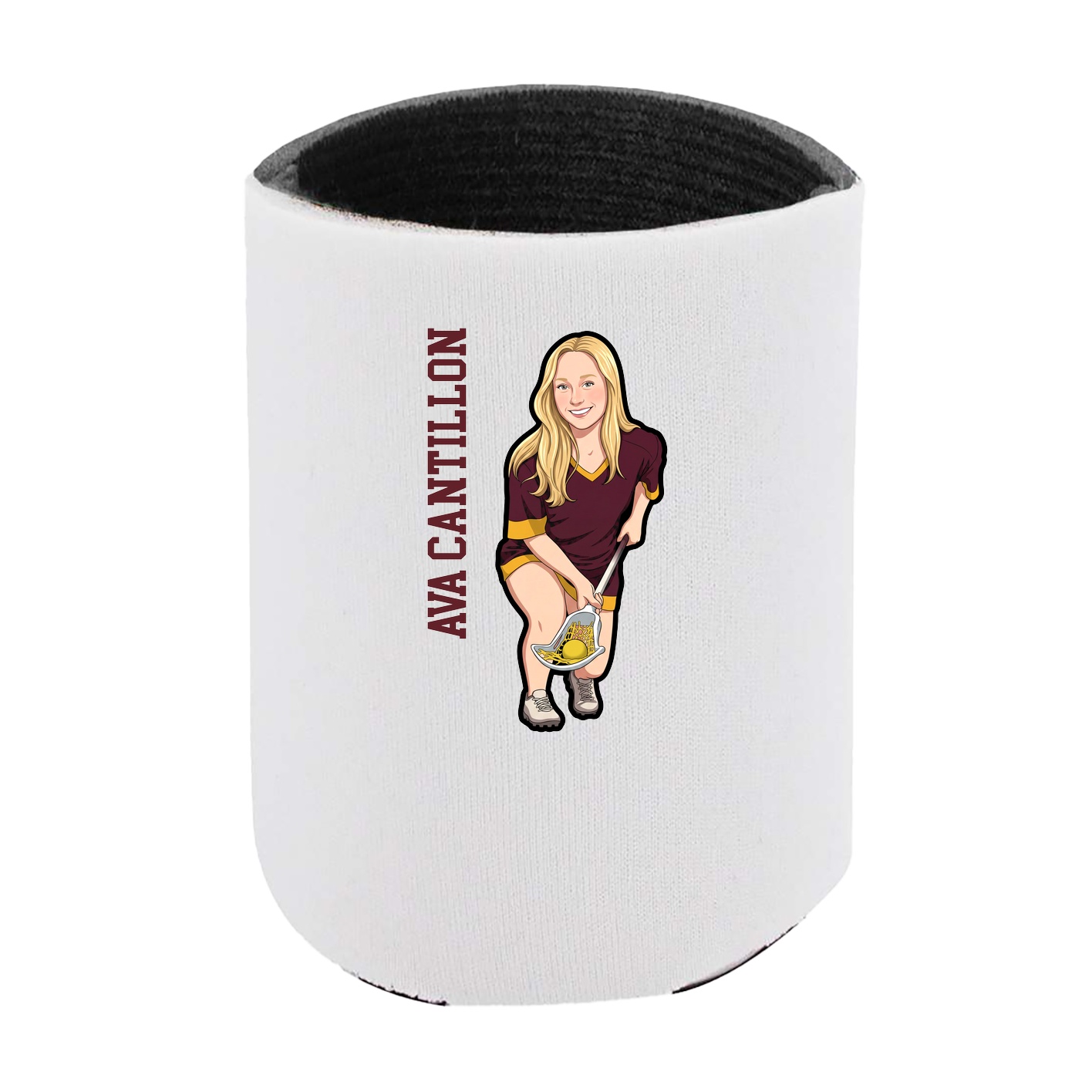 Can Holder — Name Vertical in White