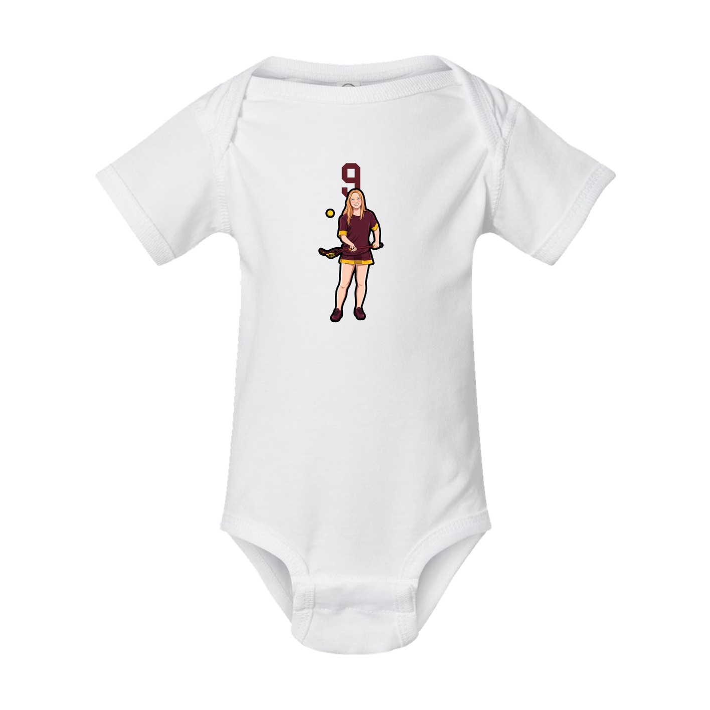 Baby Onesie — Number Top in White