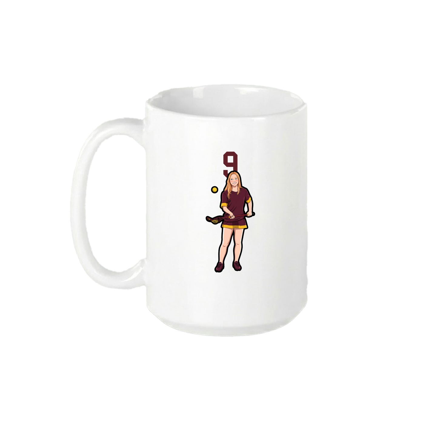 15oz Coffee Mug — Number Top in White