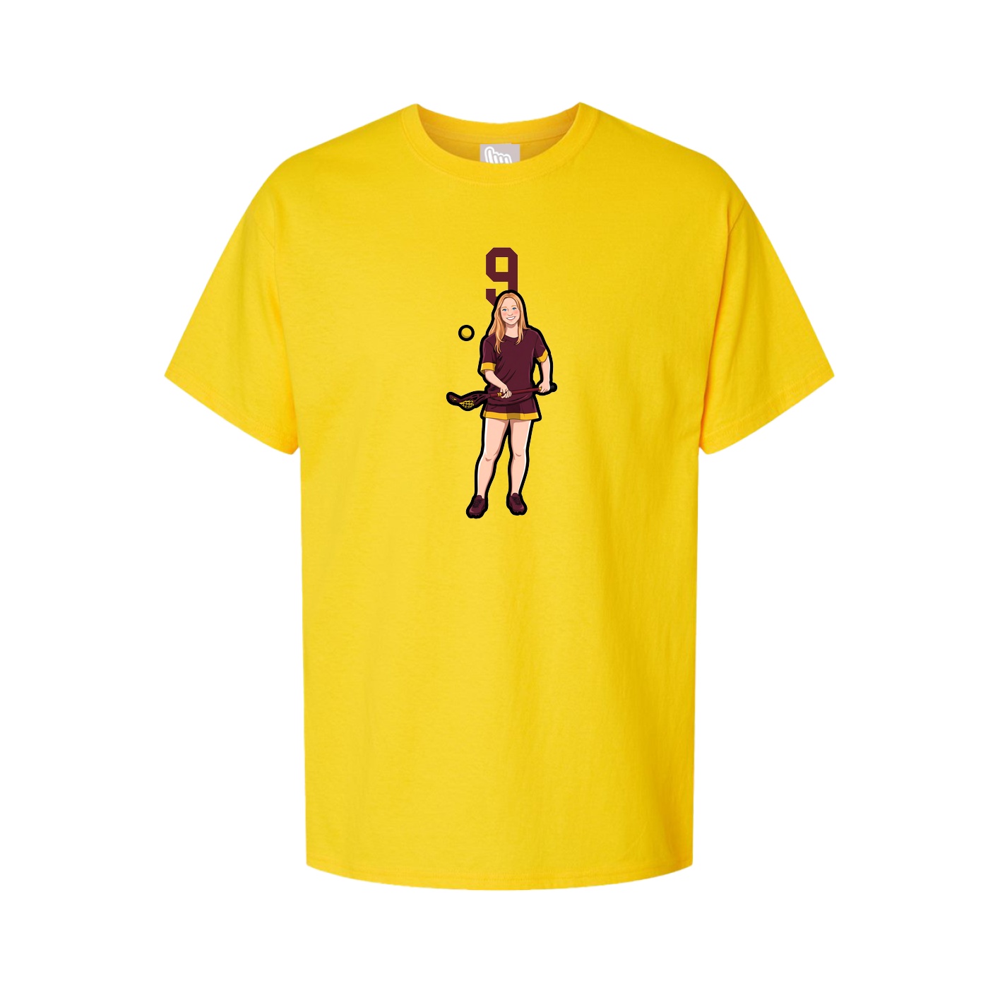 Youth Tee — Number Top in Gold