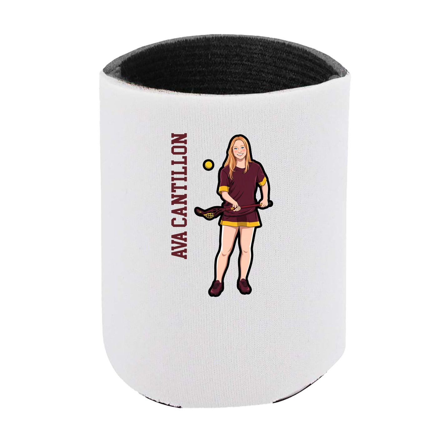 Can Holder — Name Vertical in White