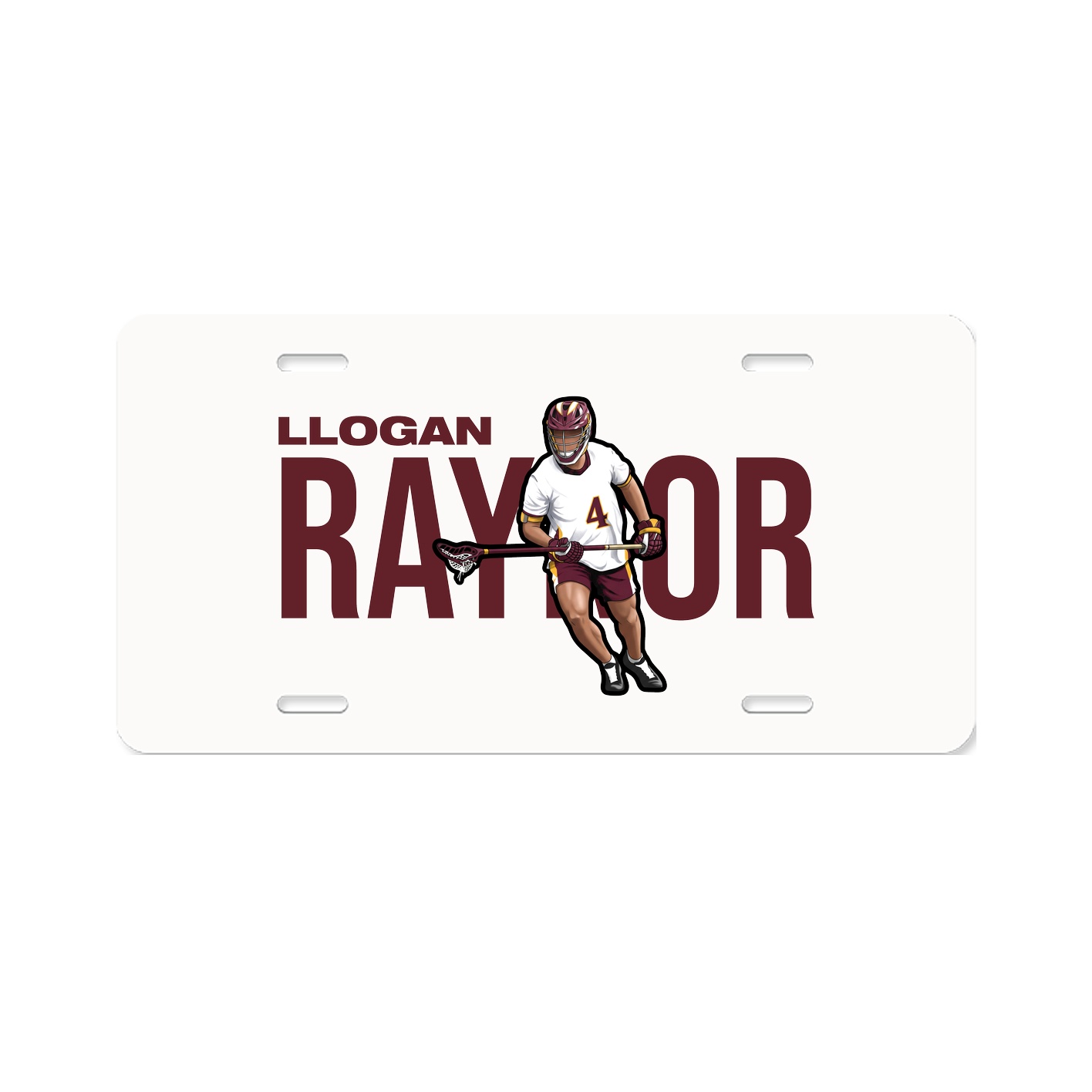 License Plate — Player Name in Classic