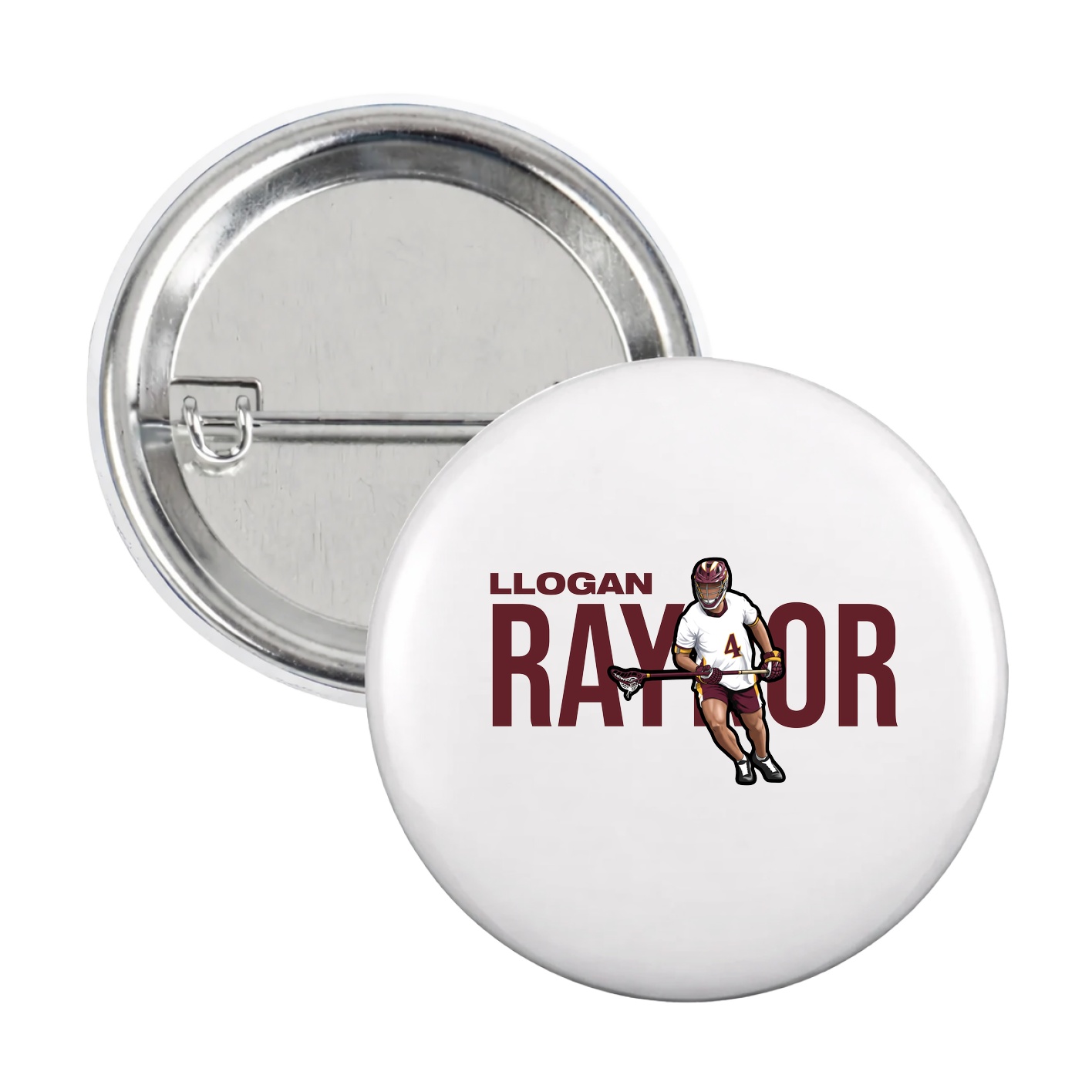 Game Day Button — Player Name in White
