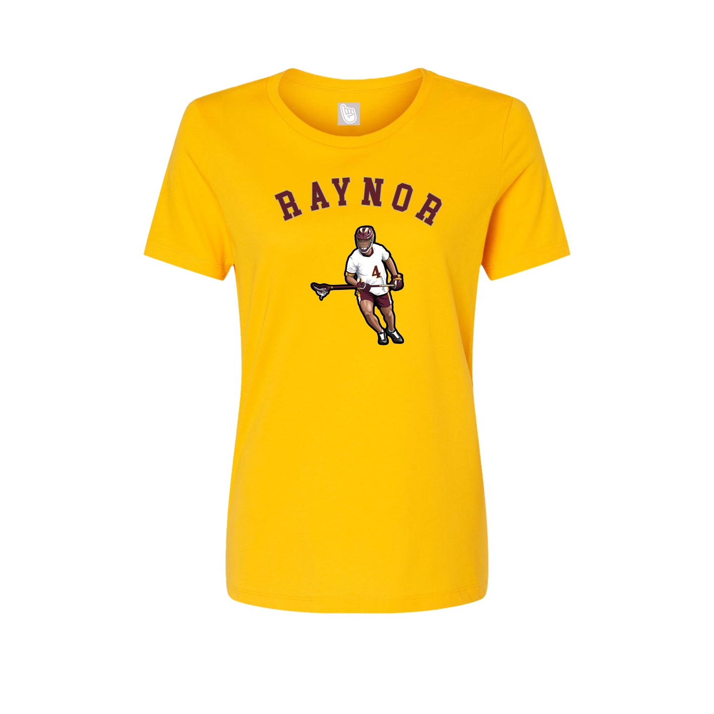 Fitted Women's Tee — Shirsey Arch in Gold