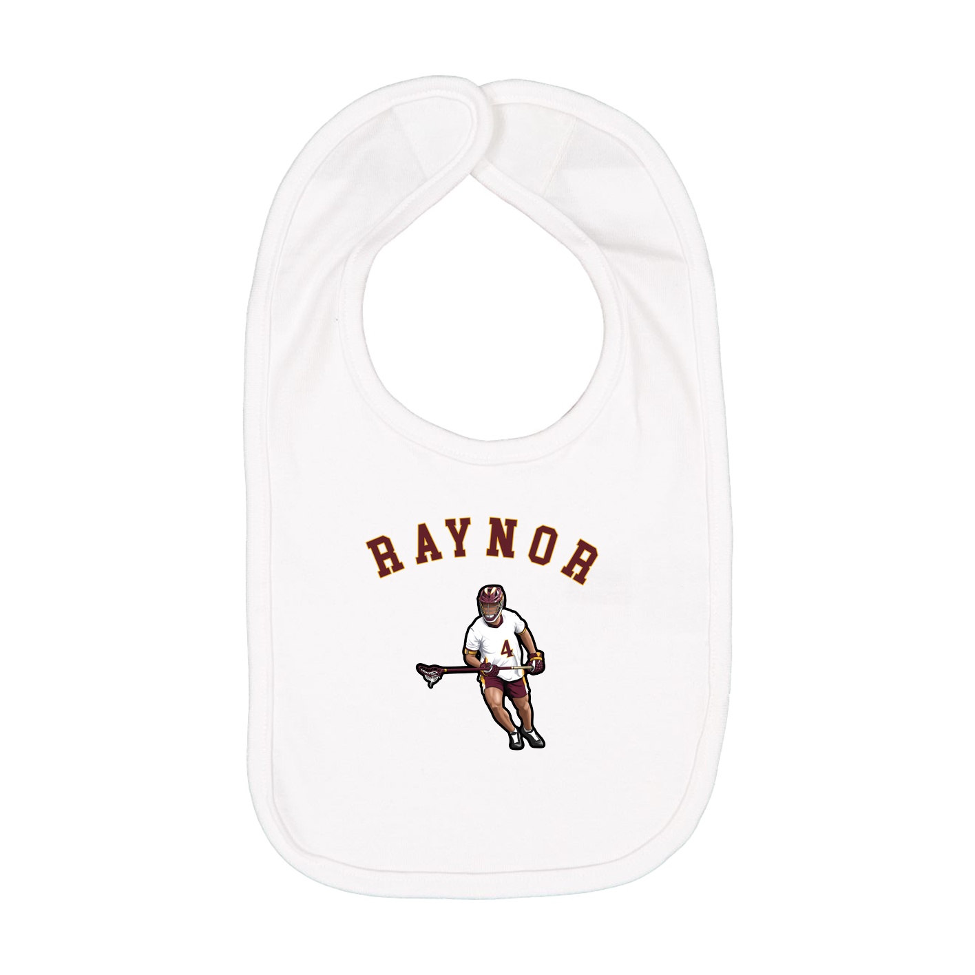Infant Bib — Shirsey Arch in White