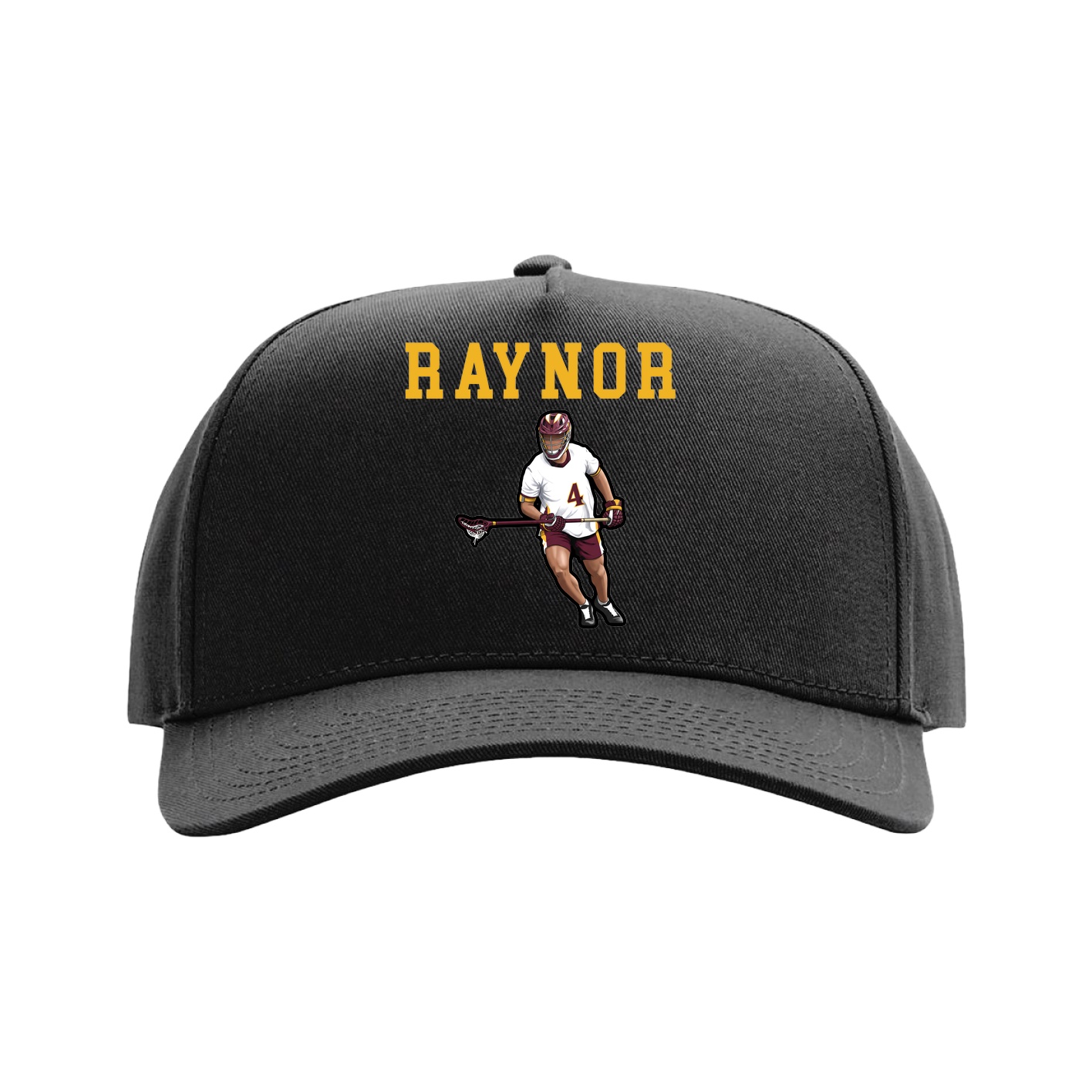 Full Fabric Five-Panel Champ Cap — Shirsey in Black