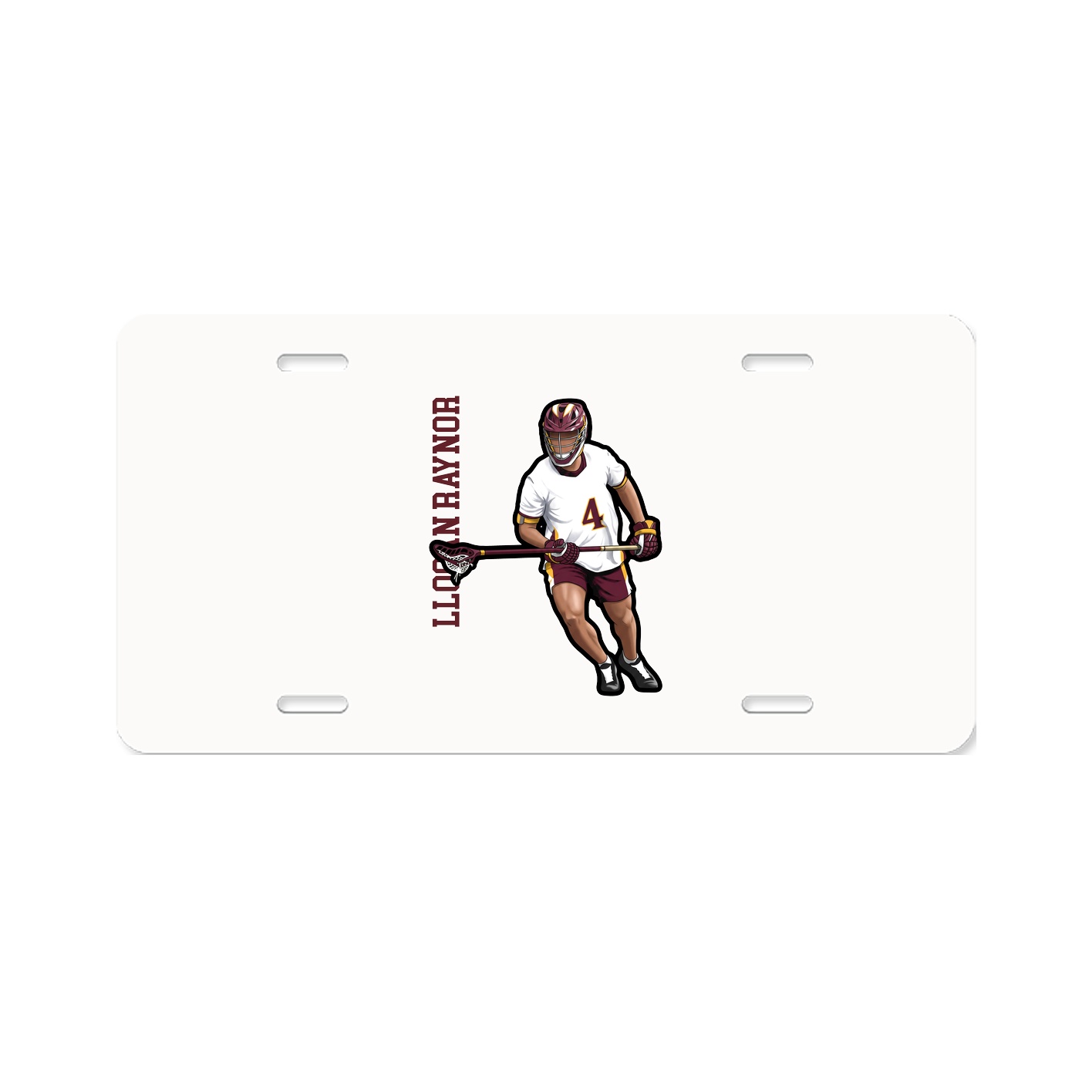License Plate — Name Vertical in Classic