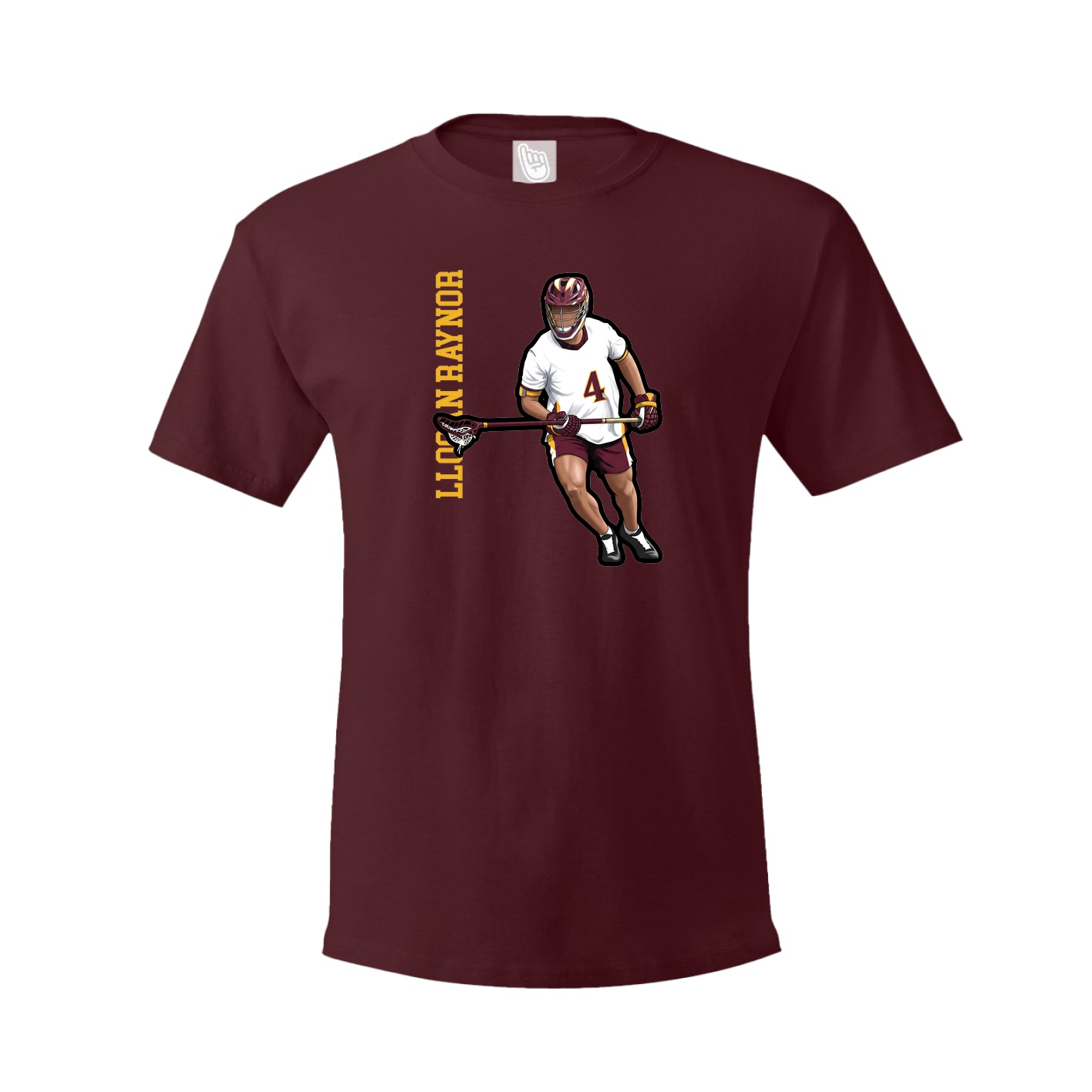 Tee — Name Vertical in Maroon