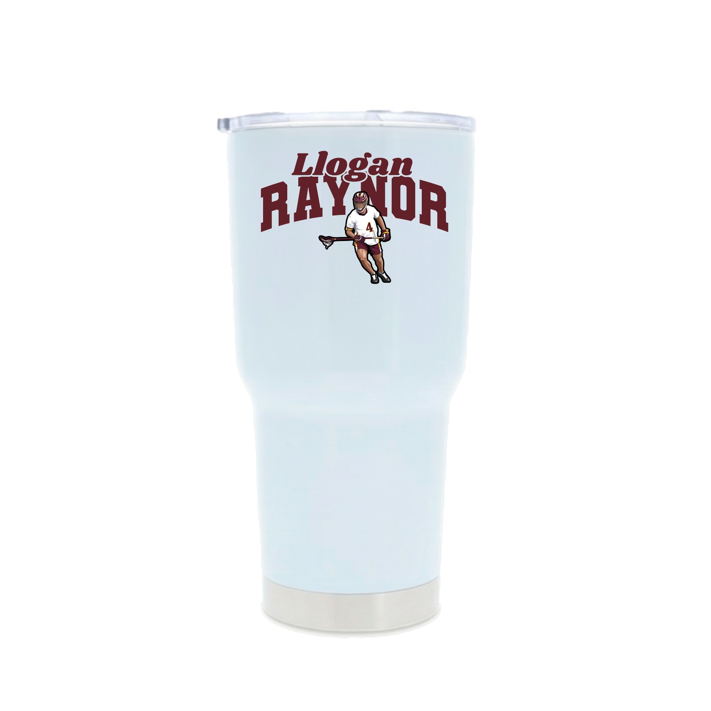 30oz Stainless Steel Tumbler — Signature Arch in White