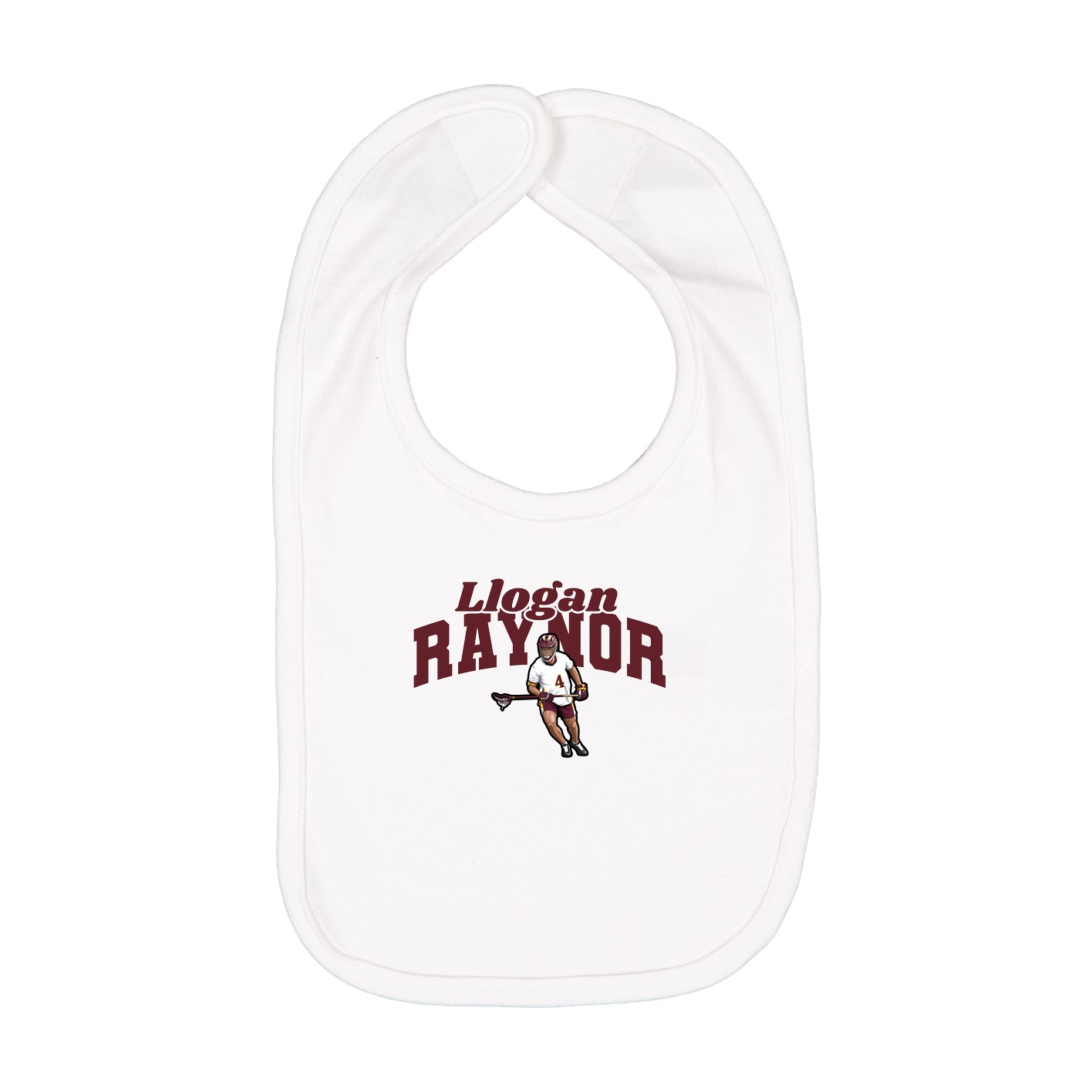 Infant Bib — Signature Arch in White