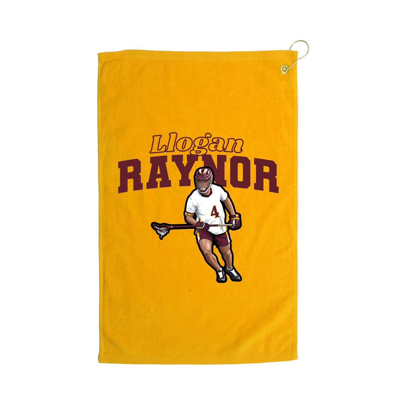 Golf Towel — Name Arch in Gold