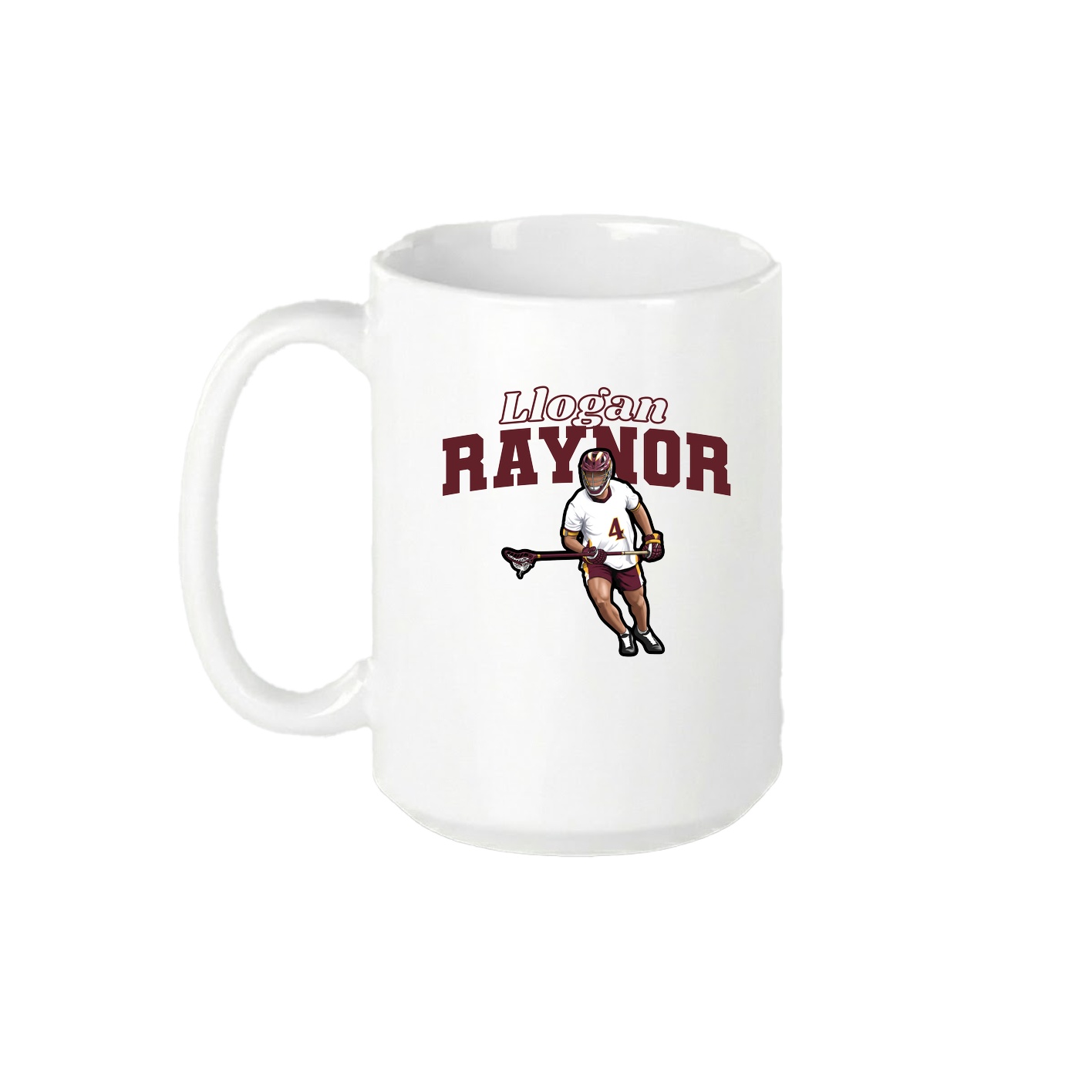 15oz Coffee Mug — Name Arch in White