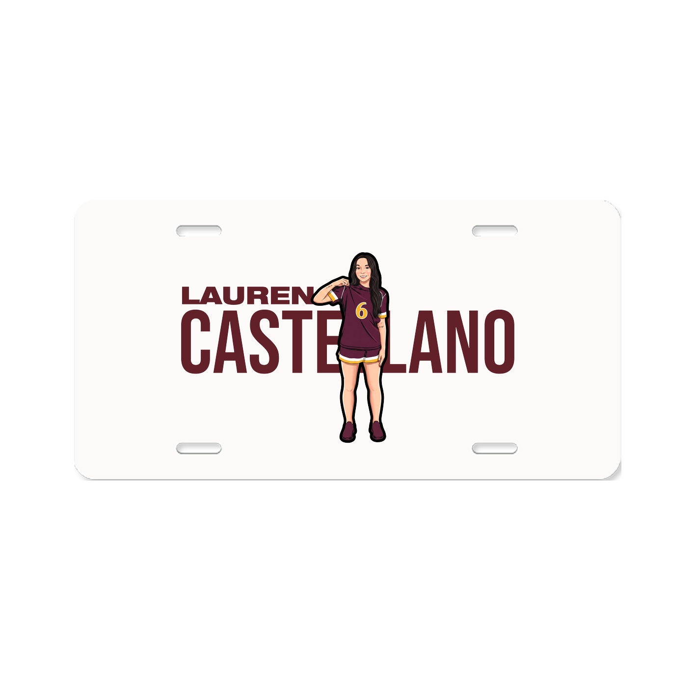 License Plate — Player Name in Classic