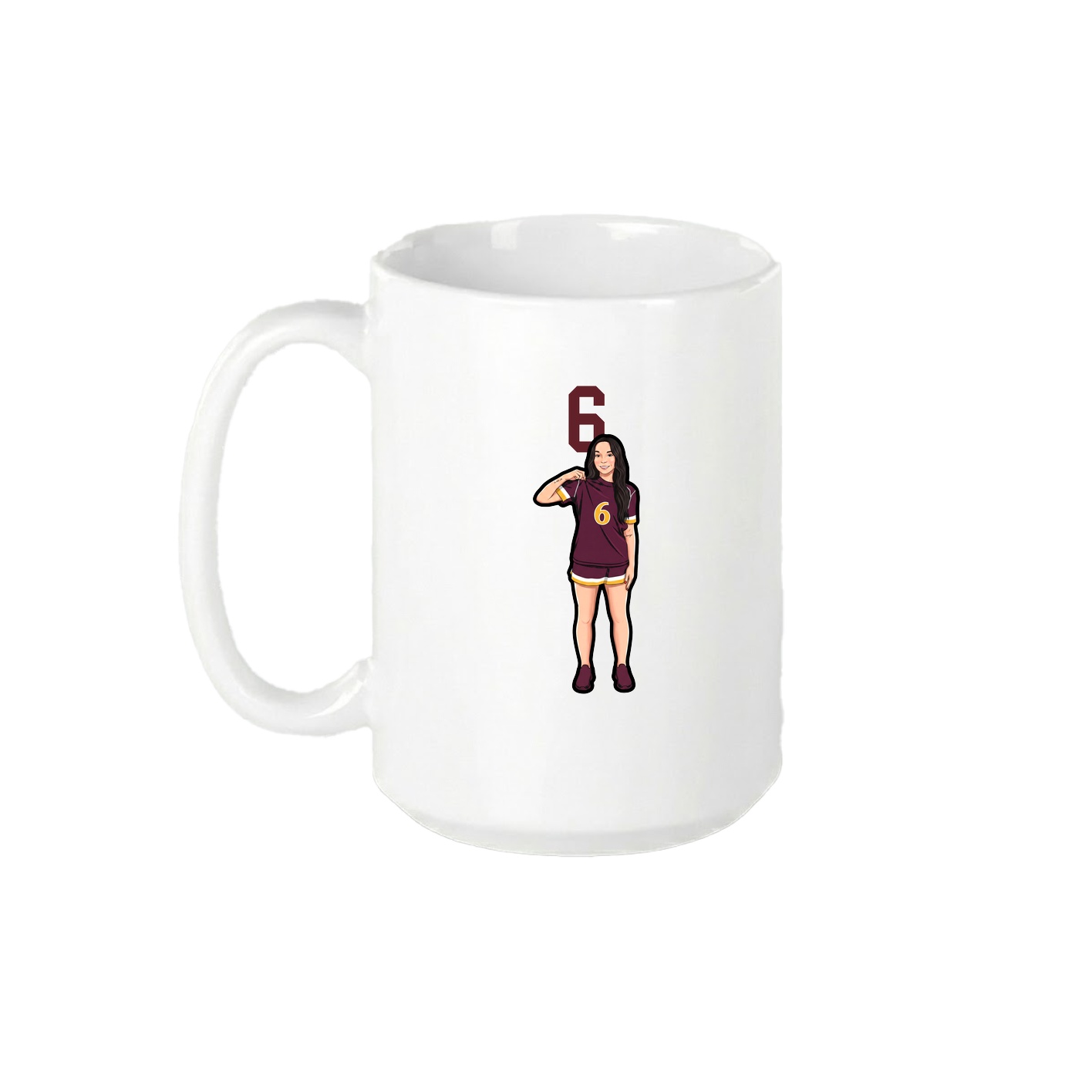 15oz Coffee Mug — Number Top in White