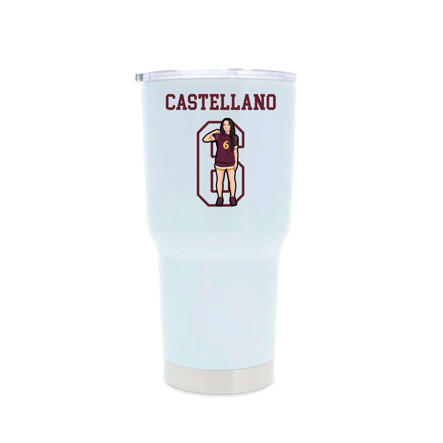 30oz Stainless Steel Tumbler — Shirsey in White