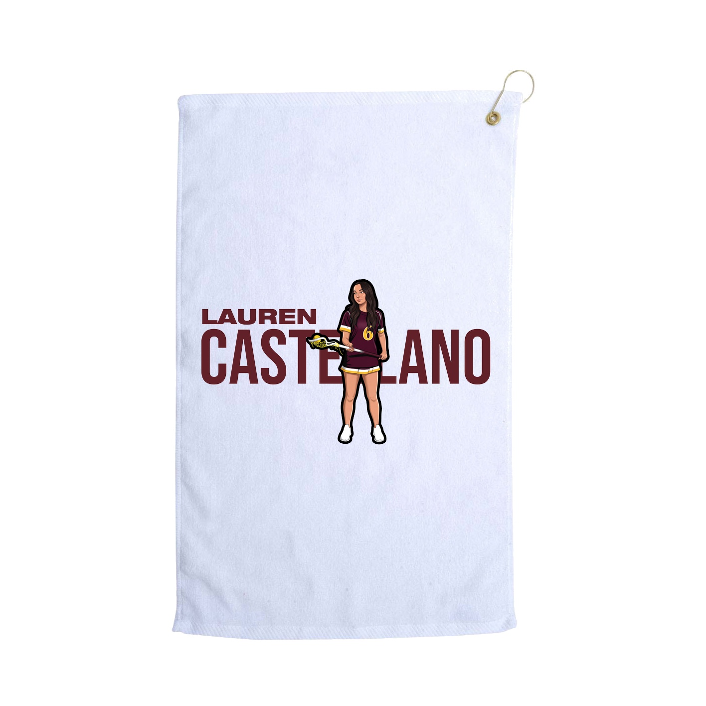 Golf Towel — Player Name in White