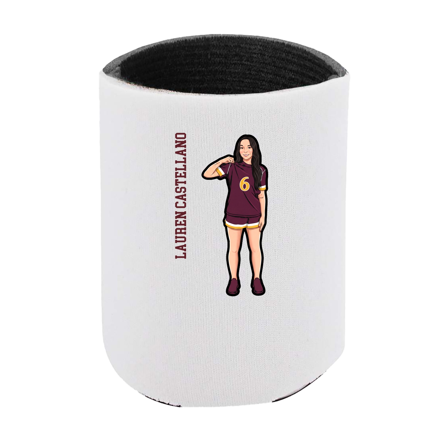 Can Holder — Name Vertical in White