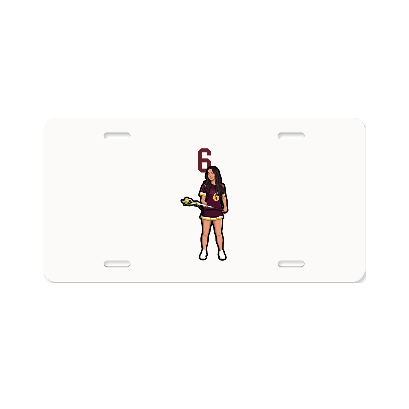 License Plate — Number Top in Classic
