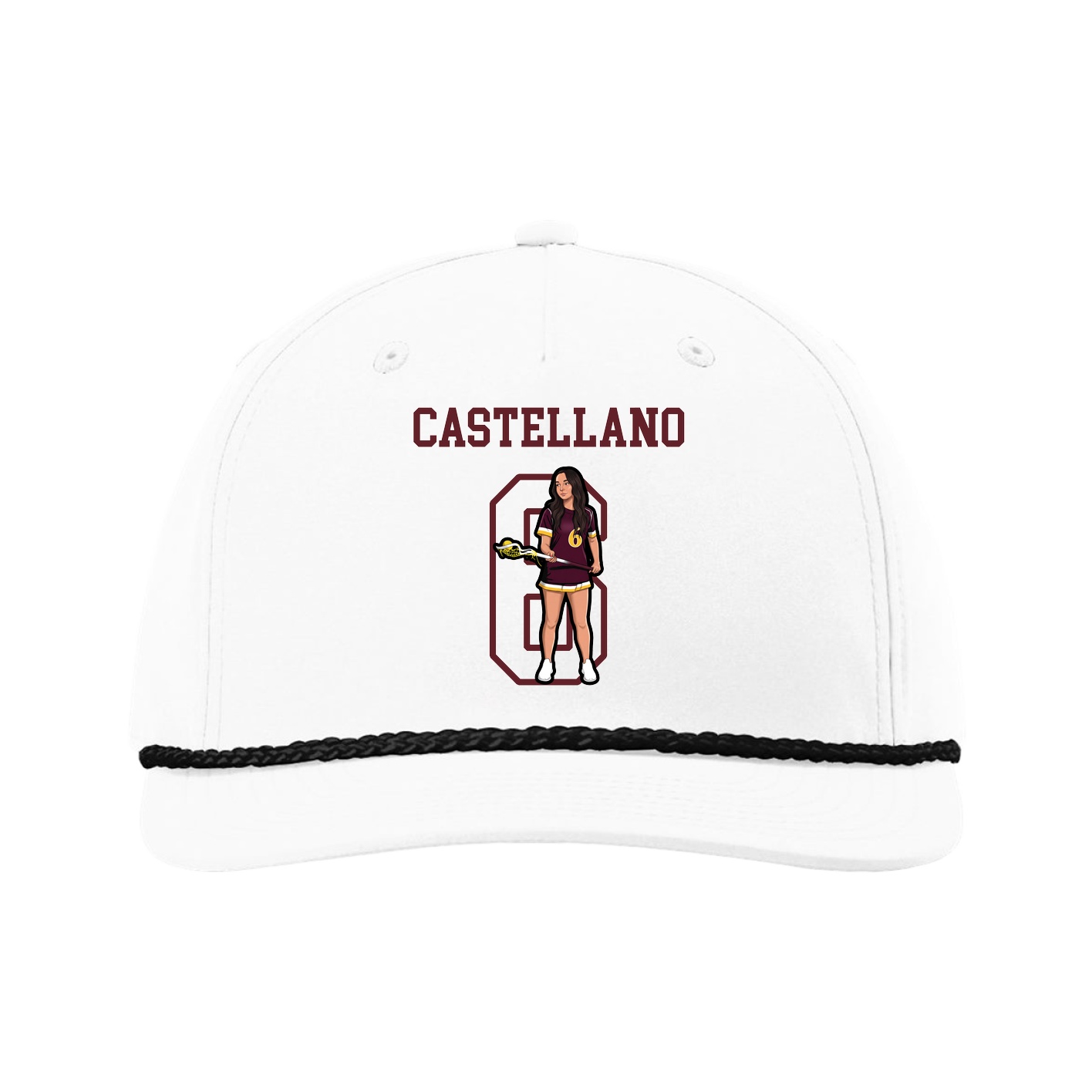 Five-Panel Classic Rope Cap — Shirsey in White