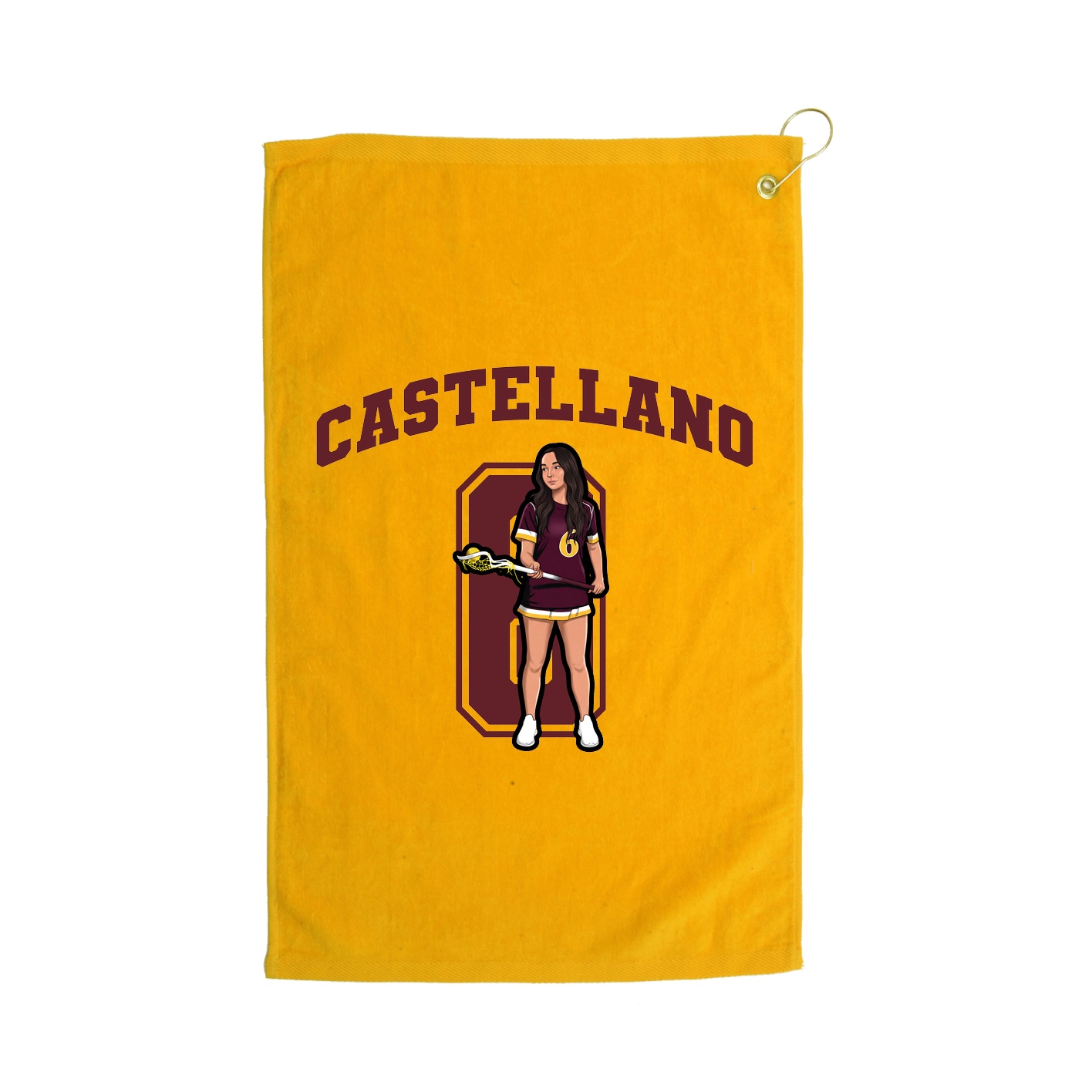 Golf Towel — Number in Gold