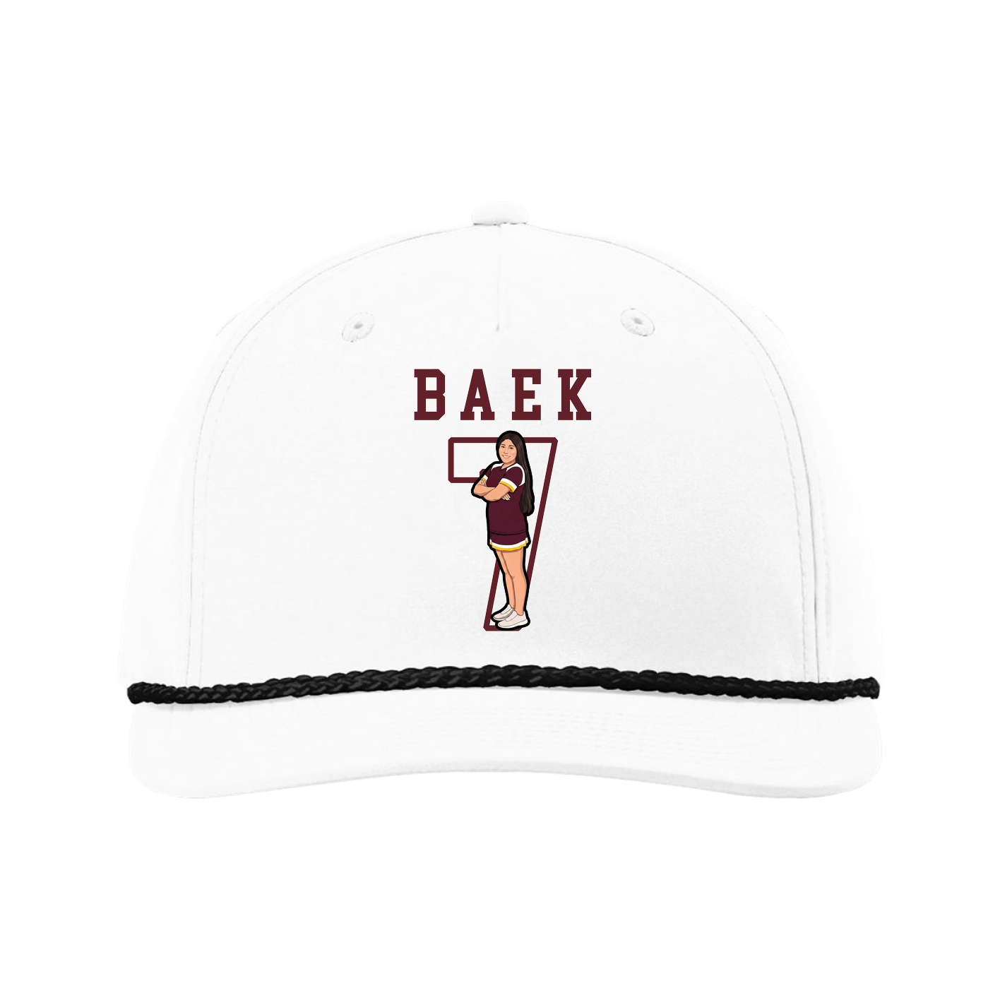 Five-Panel Classic Rope Cap — Shirsey in White