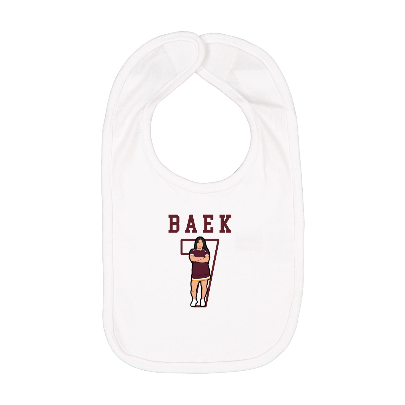 Infant Bib — Shirsey in White