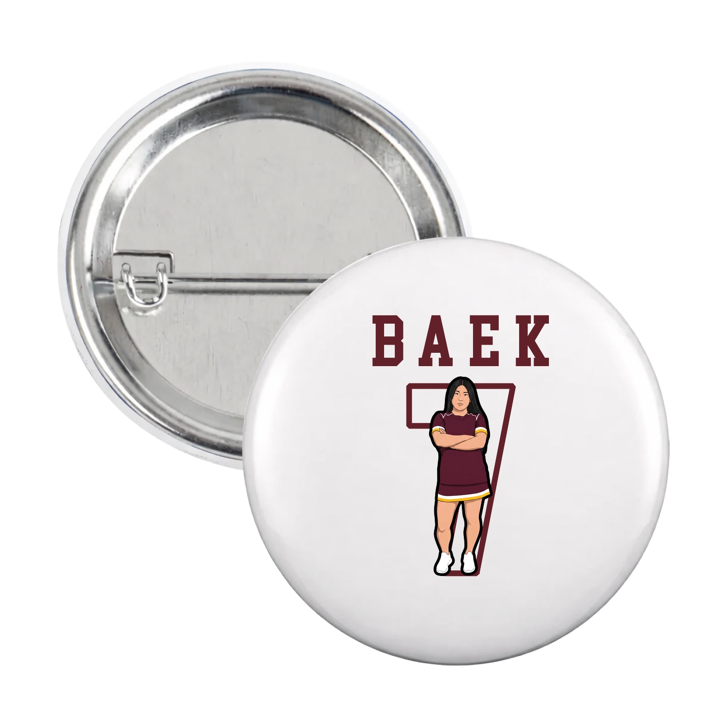 Game Day Button — Shirsey in White